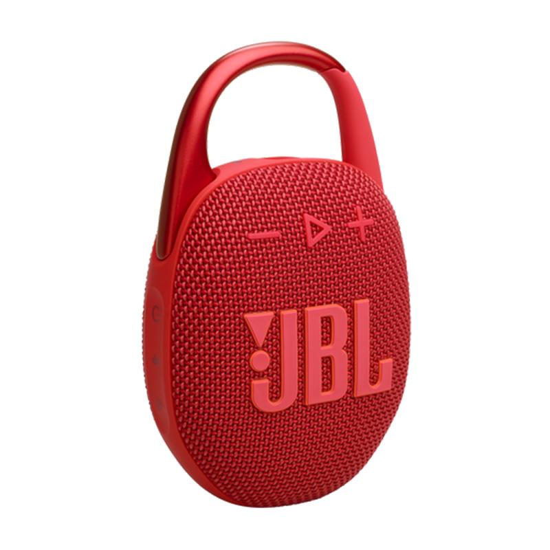 ■商品紹介【製品の特長】ウルトラポータブルなBluetoothスピーカーJBL CLIP 5 は、片手で持ち運べるほど小型ですが、サイズに騙されてはいけません。間口の広いカラビナ構造で、何にでもクリップできます。強力なドライバーとパッシブラジエーターが、より大きく奥行きのあるJBLプロサウンドとパンチの効いた低音を実現します。1回の充電で最大12時間の連続再生が可能。プレイタイムブーストをオンにすればさらに長時間の再生も可能です。IP67規格の防水・防塵性能を備えており、ハイキングやキャンプにも最適です。2台のCLIP 5をペアリングすることでステレオ再生に対応。また、複数のJBL Auracast対応スピーカーと接続することで、さらにスケールの大きなサウンドを楽しむことも可能です。豊富なカラー展開から、気分にぴったりの1台がが見つかるはずです。CLIP 5があれば、毎日がもっとエキサイティングになります。●ウルトラポータブルJBLプロサウンド小さいサイズに騙されないで。JBL CLIP 5は、パワフルなJBLプロサウンドとパンチの効いた低音で、本格的な音楽の迫力をお届けします。小さなスピーカーからは想像できないほどの力強いJBLプロサウンドが鳴り響きます。●さらに改良されたカラビナ完全一体型のカラビナは開きやすいように再設計されており、さらに使い勝手が良くなっています。CLIP 5はバックパックからベルトループまで、あらゆるアイテムに取り付けて、音楽をいつでもどこでも持ち運びできます。●12時間再生だけでなく、プレイタイムブーストモードをオンにすればさらに3時間再生することが可能です。バッテリー残量は心配ご無用。1回の充電で最大12時間再生可能。プレイタイムブーストをタップすれば再生時間がさらに最大3時間延長されます。パフォーマンスを調整して最適化し、より大音量で鮮明なサウンドを実現します。●防水・防塵対応JBL CLIP 5はIP67規格の防水・防塵対応により、プールサイドでのパーティや海辺のピクニックなど、さまざまな場面でお使いいただけます。*充電は必ず端子が乾いた状態で行ってください。故障や火災の原因となります。●JBL PortableアプリJBL Portableアプリを使用して、製品のアップデート、サポート情報へのアクセス、各種機能のロック解除のすべてをスマートフォンから直接行うことができます。複数のEQプリセットオプションでサウンドを調整することもできます。すべてカスタマイズ可能なイコライザで高音、中音、低音を調整。自分にぴったりのサウンドに。●リサイクル素材を採用JBL CLIP 5には、スピーカーグリルに再生プラスチックと再生ファブリックが使用されています。また、パッケージはFSC認証紙を使用し、環境負荷の低いソイインクで印刷されています。●Auracastによるマルチスピーカー接続もっとスケールの大きなJBLプロサウンドを楽しみたい？ 2台のCLIP 5を使用してステレオ再生が可能です。また、さらに複数のJBL Auracast対応スピーカーをワイヤレス接続すれば、もっとスケールの大きなサウンドが実現します。●鮮やかなカラーバリエーション最新のストリートファッションとライフスタイルトレンドにインスパイアされた独特なカラー展開。全く新しい色調と配色でデザインしました。【製品の仕様】仕様一覧出力 (W)7オーディオ仕様再生周波数帯域95 Hz - 20 kHzサイズ寸法（幅×高さ×奥行き）（cm）8.6 x 13.5 x 4.6寸法（幅×高さ×奥行き）（in）3.4 x 5.3 x 1.8本体重量(kg)0.285本体重量(lbs)0.628コントロール及び接続仕様Bluetoothトランスミッタ周波数帯域2400MHz - 2483.5 MHzBluetooth プロファイルA2DP 1.4， AVRCP 1.6Bluetooth送信機の変調GFSK， π/4 DQPSK， 8DPSKBluetoothトランスミッター電源10dBm (EIRP)Bluetooth バージョン5.3バッテリー充電時間(hrs)3最大再生時間15特徴防塵有IPX定格IP67マルチポイント機能有Wireless有防滴有充電ケーブル有防水対応有Auracast対応有充電可能バッテリ有Bluetooth有■同梱物JBL CLIP 5 ×1USB Type A to Cケーブル (30cm) ×1クイックスタートガイド × 1保証書/安全シート × 1※ご購入いただいた製品を長く安心してご利用いただくため、 JBL国内サイトでの製品登録（無料）をおすすめしています。※詳細な製品仕様はメーカーサイトをご確認お願い致します。※ご使用前にご利用環境や動作状況などを予めご確認の上、ご購入をお願い致します。※商品の仕様、価格並びに付属品などは予告なく変更することがあります。#ジェービーエル #ジェイビーエル検索キーワード：イケベカテゴリ_レコーディング_モニタースピーカー_モニタースピーカー_JBL_新品 SW_JBL_新品 JAN:4968929221332 登録日:2026/06/10 モニタースピーカー スタジオモニター