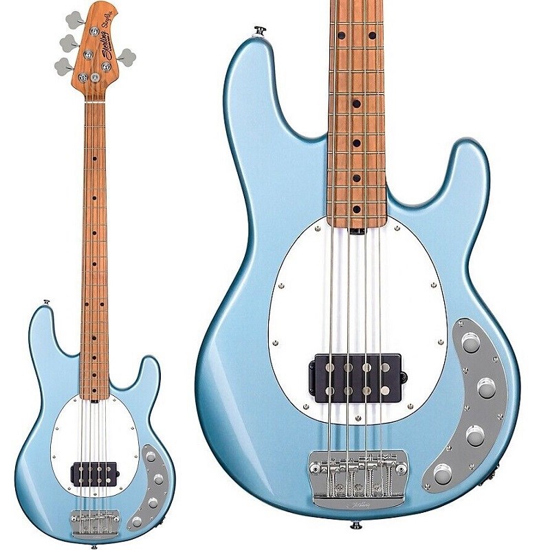■商品紹介StingRay Bassのサウンドとフィーリングを受け継ぐコストパフォーマンス・モデルRayシリーズからローステッドメイプルネックを採用した「Ray34」が入荷！スターリン・バイ・ミュージックマンは、より多くのプレイヤーにミュージックマンのサウンド、フィーリングを感じてもらえるように誕生したハイコストパフォーマンスを実現したシリーズです。こちらのRay34は剛性が高く狂いの少ないローステッドメイプルネック、3バンド・アクティブ・イコライザー、シングルハムバッカーピックアップを組み合わせることで、クラシックな外観ながら現代の音楽シーンに対応できるポテンシャルを秘めています。バキっとした輪郭を持つ太い独特の低音と、音の芯の感じられるストレートなサウンドはスティングレイ・モデルさながらの仕上がり！ピックでも指弾きでもスラップでも、パキンとダイナミックな低音がお楽しみいただけます。 ミュージックマンと同様の6ボルト・ネックジョイントや、ミュージックマン・デザインによるブリッジ部等、細かなコダワリが生み出す充実のサウンドを是非一度ご自身でお確かめ下さい！※写真はサンプルです。材質の特性上、木目/色合いは一本ごとに異なります。予めご了承下さい。■仕様詳細■Body: Mahogany■Neck: Roasted Maple■Scale: 34■Fretboard Radius: 9.5■Frets:21■Nut Width: 43mm■Fingerboard: Maple■Pickups: 1 Ceramic Humbucker■Controls: Vol. - Treble - Middle - Bass■Strings: Ernie Ball 2834 Super Slinkyソフトケース付属検索キーワード：イケベカテゴリ_ベース_エレキベース_MMタイプ_Sterling by MUSICMAN_新品 SW_Sterling by MUSICMAN_新品 JAN:0810002951367 登録日:2023/10/27 エレキベース スターリン ミュージックマン