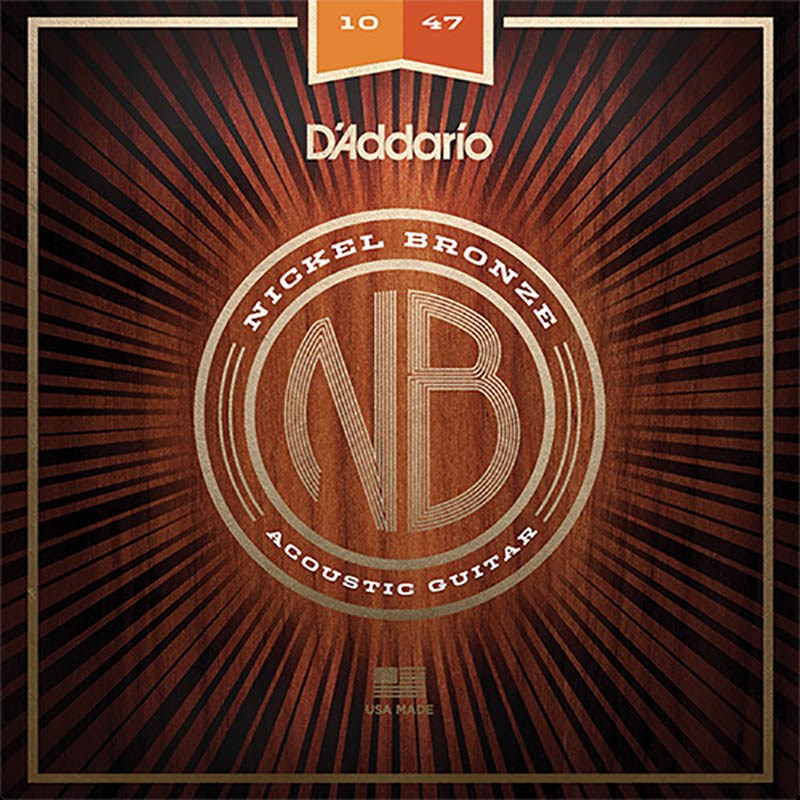 Nickel Bronze Wound Acoustic Guitar Strings [NB1047/Extra Light， 10-47] D’Addario (新品)