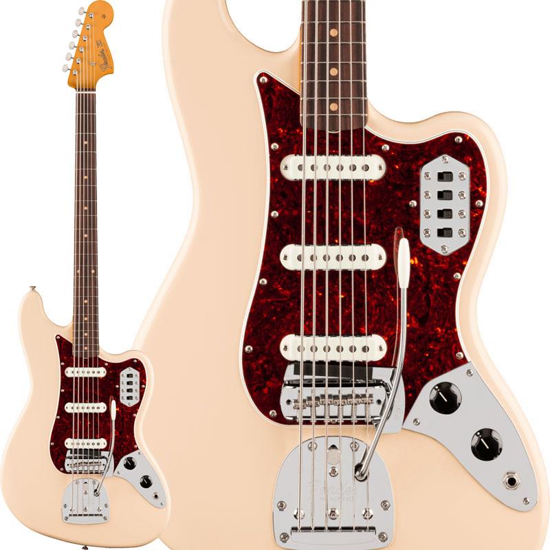 ■商品紹介Vintera IIIシリーズは、50年代、60年代、70年代の象徴的なFenderギターのルックス、フィール、そしてトーンを忠実に再現した、細部までこだわったヴィンテージ復刻モデルをラインナップしています。Vintera III Early '60s Bass VIは、アルダーボディにローズウッド指板のメイプルネックを組み合わせ、パンチとクリアな明瞭度を備えた、紛れもないフェンダーサウンドを生み出します。オーセンティックな60年代初期のCシェイプネックは、30インチスケールで、7.25インチラジアスのローズウッド指板とヴィンテージトールフレットが、優れた演奏快適性とフィーリングを提供します。サウンドの要となるピックアップには、深く唸るようでありながら、豊かで明瞭なトーンを生み出す、60年代初期仕様のヴィンテージスタイルシングルコイルを3基搭載しています。その他、表現力豊かなヴィブラートを可能にするヴィンテージスタイルのフローティングトレモロ、各ピックアップのOn/Offスイッチ、ヴィンテージスタイルBass VIミュート、そしてチューニング安定性を高めるヴィンテージスタイルチューニングマシンを備えています。Vintera IIIに注ぎ込められた細部のすべてがFenderの歴史を語り、本格的なヴィンテージスピリットと伝説的なサウンドを提供します。※画像はサンプルです。製品の特性上、木目・色合いは1本1本異なります。■仕様詳細Body Material: AlderBody Finish: Gloss PolyesterNeck: Maple， Early ‘60s CNeck Finish: Gloss UrethaneFingerboard: Round-Laminated Rosewood， 7.25inch (184.1 mm)Frets: 21， Vintage TallPosition Inlays: Clay Dot (Round-Laminated Rosewood)Nut (Material/Width): Bone， 1.650inch (42 mm)Tuning Machines: Fender Vintage-StyleScale Length: 30inch (762 mm)Bridge: 6-Saddle Vintage-Style Adjustable with Floating Tremolo TailpiecePickguard: 3-Ply Mint Green (309)， 4-Ply Tortoiseshell (300， 305)Pickups: Vintage-Style Early '60s Bass VI Single-Coil (Bridge)， Vintage-Style Early '60s Bass VI Single-Coil (Middle)， Vintage-Style Early '60s Bass VI Single-Coil (Neck)Pickup Switching: 3 Pickup On/Off Switches， 1 Low Cut SwitchControls: Master Volume， Master ToneControl Knobs: Black PlasticHardware Finish: Nickel/ChromeStrings: Fender USA Bass VI Nickel Plated Steel (.024-.100 Gauges)， PN 0730250413Deluxe Gig Bag付属検索キーワード：イケベカテゴリ_ベース_エレキベース_多弦ベース_Fender MEX_Vintera_新品 SW_Fender MEX_新品 JAN:0885978960866 登録日:2026/04/14 エレキベース フェンダー ふぇんだー フェンダーメキシコ フェンダーMEX