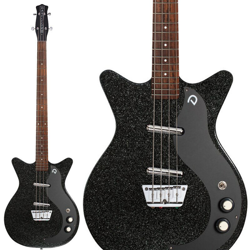 Danelectro - 59DC SHORT SCALE BASS Black Metalflake Danelectro (新品)