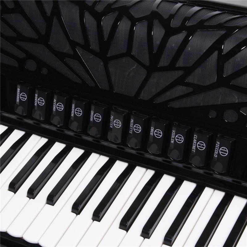 New 41K120BS BK 国内限定モデル アコーディオン 41鍵盤 120ベース H.M.M.L ピアノ式 マスタースイッチ付 パロット Black Parrot (新品) 3