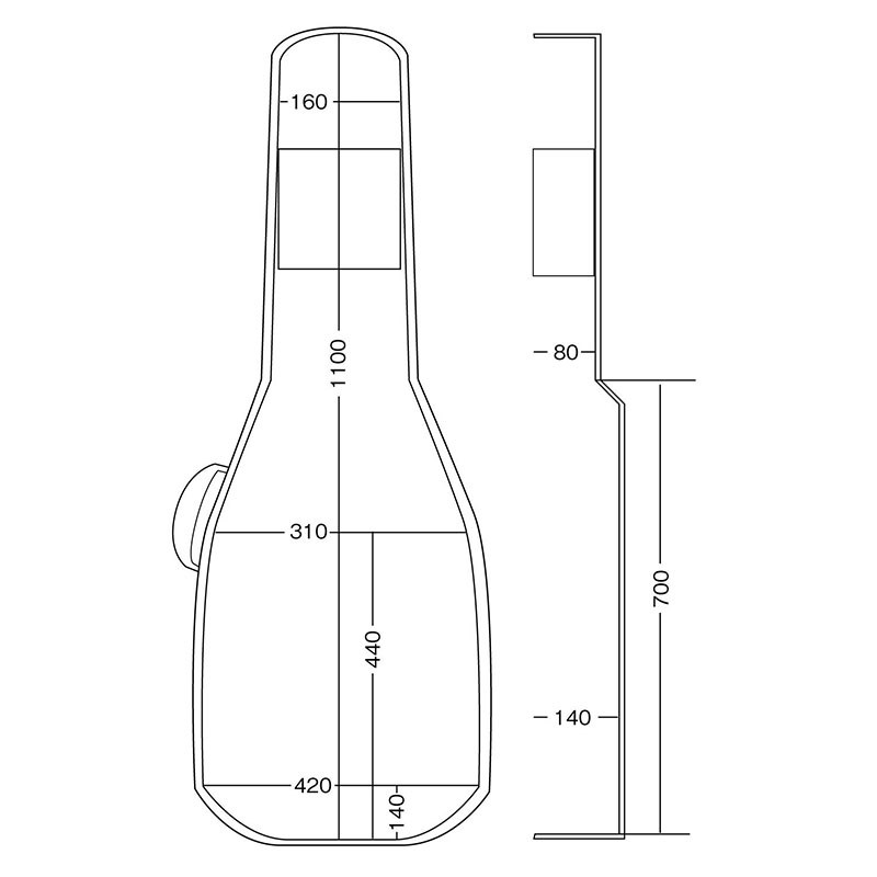 GVB-60W BLK[ドレッドノートタイプギター用ケース] Kikutani (新品)