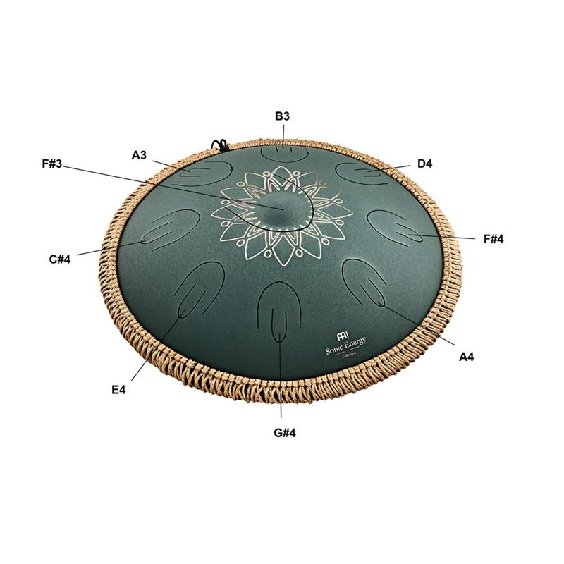 イケベ楽器楽天ショップのOSTD4DGE [Octave Steel Tongue Drums 16'' / Dark Green - F# Minor] MEINL (新品)｜アングル2