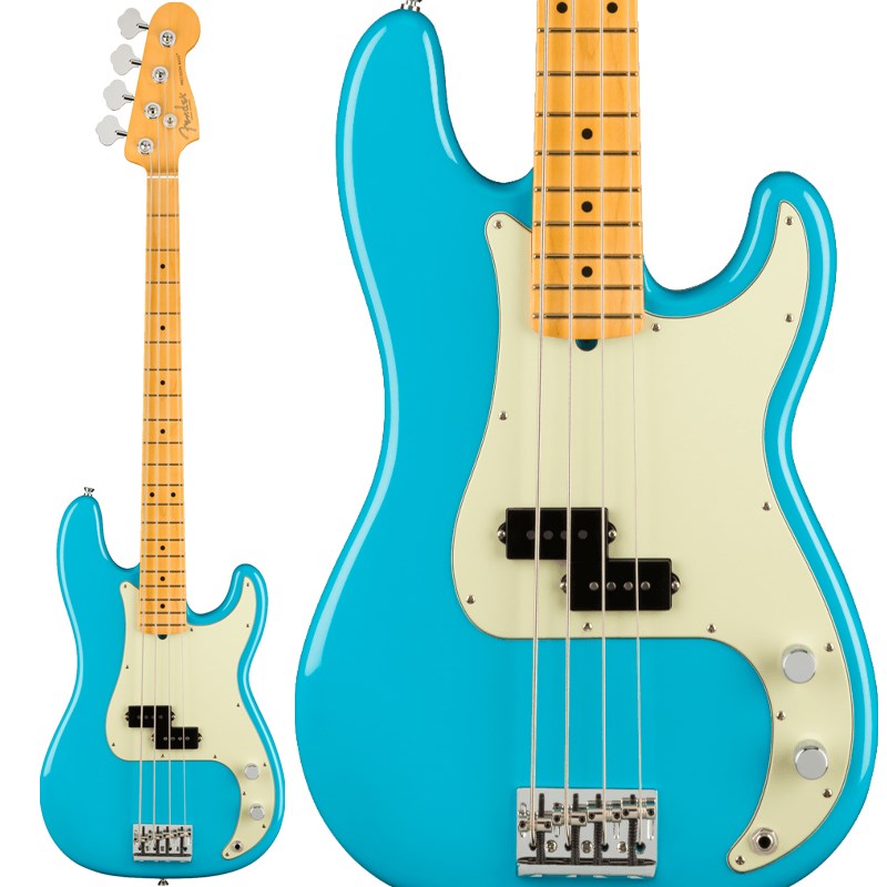 【入荷待ち、ご予約受付中】 American Professional II Precision Bass (Miami Blue/Maple) Fender USA (新品)