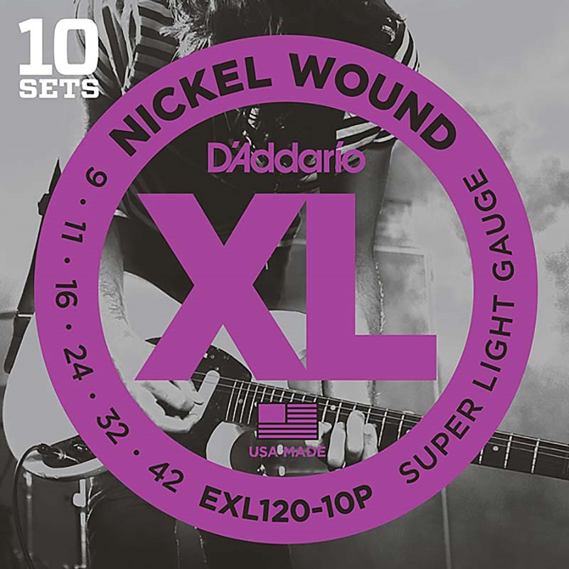 XL Nickel Multi-Packs Electric Guitar Strings EXL120-10P 10 Set Pack D’Addario (新品)