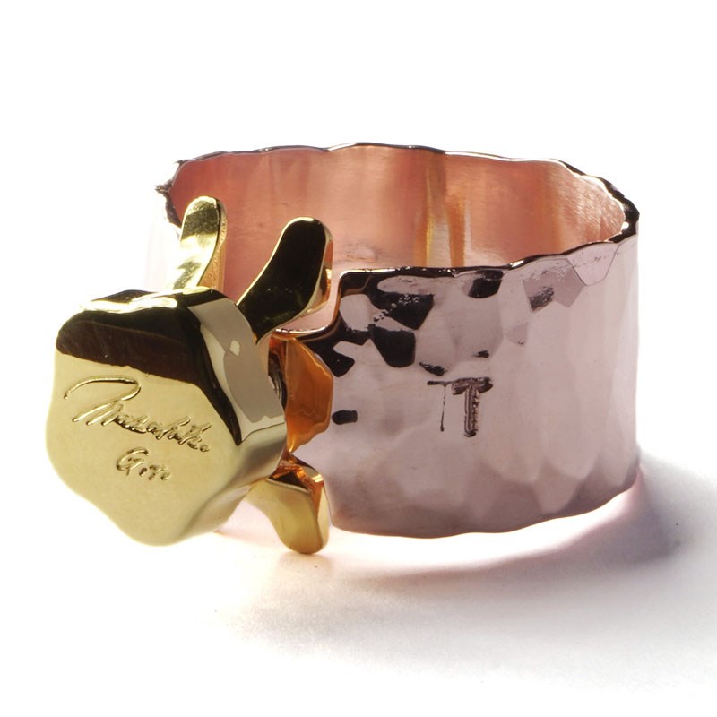 イケベ楽器楽天ショップのゴッツ テナーサックス/メタルHL用 Copper Signature Ligature 【決算売り尽くしセール】 Gottsu (新品)｜アングル2