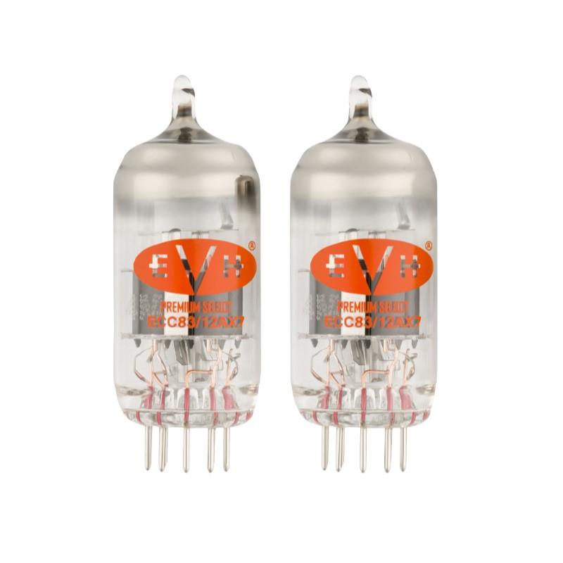 ■商品紹介EVHブランドのアンプに使用されているECC83/12AX7真空管。2本ペアでの販売となります。EVH ECC83/12AX7 チューブは、マイクロフォニックノイズ、ハムノイズ、物理的特性、機能について厳格なテストをクリアしています。現代のハイゲイン・アンプ向けに特別に設計・テストされた、卓越した9ピンの三極管プリアンプ・チューブであり、EVH 5150 III(R) アンプの標準装備となっています。アンプから力強くハイゲインなキャラクターとトーンを引き出すために、組み合わせやミックスに最適な、卓越した安定した性能を発揮します。このチューブは膨大なゲインと驚異的な出力を備えており、現代の複雑でハイゲインな回路を駆動するのに最適な選択肢です。タイトで力強く、比較的明るいトーンを持ち、パワー不足や疲れた古いビンテージアンプ、あるいは純正チューブを搭載した新しいアンプを、見事に活気づけることができます。検索キーワード：イケベカテゴリ_楽器アクセサリ_ギター・ベース用パーツ_その他パーツ_EVH_新品 SW_EVH_新品 JAN:0885978148745 登録日:2026/04/26 ギターパーツ パーツ