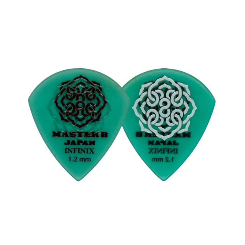■商品紹介常識を逸脱するグリップ力と骨太サウンドメイクINFINIX Hard Polish with Rubber GripMASTER8 JAPANが新シリーズとして放つのは、INFINIXシリーズのネクストレベルとなるINFINIX Hard polish series。INFINIXを新たな次元に進化させるべく、新たな研磨方法を駆使してラウンドしたエッジ面を実現。耐摩耗性、ピックノイズの少なさはそのままに、よりマイルドかつ骨太なサウンドメイクを狙った加工を施しました。そして滑り止めの加工には新開発の仕様であるRubber Gripを採用したことで、これまでの常識を逸するグリップ力を実現しました。耐摩耗性、形状記憶、研磨によるサウンドメイク、グリップ力の向上と進化するINFINIXシリーズから目が離せません！■厚さ：1.2mm■形状：ジャズタイプ検索キーワード：イケベカテゴリ_楽器アクセサリ_ピック_MASTER8 JAPAN_新品 SW_MASTER8 JAPAN_新品 登録日:2016/12/04 ピック ギターピック マスター8