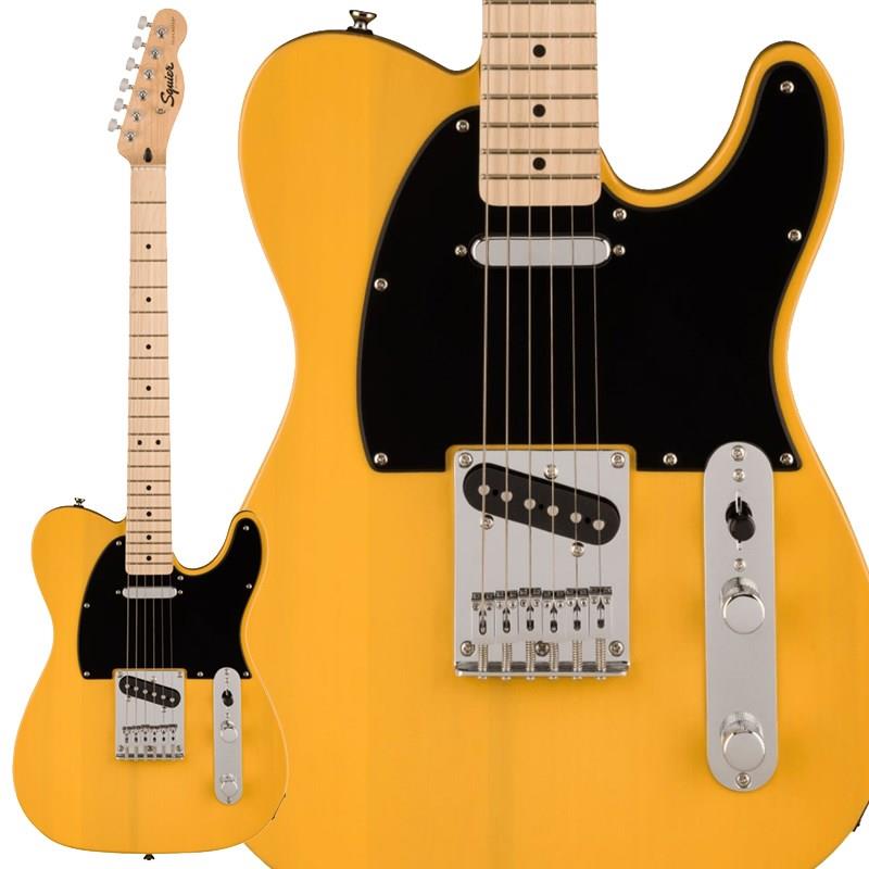 ■商品紹介Squier Sonic シリーズSquier Sonic Telecasterなら、時間を飛び越えるようなスピードで、どんな音楽でもすぐにギターを始めることができます。象徴的なフェンダースタイル、そして刺激的なトーンをあらゆるプレーヤーにお届けします。この Telecasterは、薄く軽量なボディに、スリムで魅力的な「C」シェイプネックが相まって、快適な演奏性をもたらします。一対の Squierシングルコイルピックアップが透明感のある高域を鳴らし、汎用性の高いトーンを提供します。その他、高い安定性を誇る 6 サドルハードテイル ブリッジ (HT)、スムーズで正確なチューニングが可能なシールドギアチューニングマシン、耐久性のあるクロムメッキハードウェアなど、魅力的な特徴を数多く備えています。※画像はサンプルになります。製品の特性上、杢目・色合いは1本1本異なります。個体差によりスカンク・ストライプが無い場合もございます。ソフトケース付属■仕様詳細BodyBody Material：PoplarBody Shape：TelecasterBody Finish：Gloss PolyurethaneNeckNeck Material：MapleNeck Finish：Satin UrethaneNeck Shape：C ShapeScale Length：25.5 (64.77 cm)Fingerboard Material：MapleNumber of Frets：21Fret Size：Narrow TallNut Material：Synthetic BoneNut Width：1.650 (42 mm)Position Inlays：Black DotTruss Rod：Single-ActionElectronicsBridge Pickup：Ceramic Single-CoilNeck Pickup：Ceramic Single-CoilControls：Master Volume， Master ToneSwitching：3-Position BladePosition 1. Bridge PickupPosition 2. Bridge and Neck PickupsPosition 3. Neck PickupConfiguration：SSHardwareBridge：6-Saddle Top-Load Tele with Block SaddlesHardware Finish：ChromeTuning Machines：Die-Cast SealedPickguard：1-Ply WhiteControl Knobs：Knurled Flat-TopSwitch Tip：BlackNeck Plate：4-Bolt SquierMiscellaneousStrings：Nickel Plated Steel (.009-.042 Gauges)ソフトケース付属検索キーワード：イケベカテゴリ_エレキギター_TLタイプ_Squier by Fender_Telecaster_新品 SW_Squier by Fender_新品 JAN:0717669815936 登録日:2026/06/11 エレキギター スクワイヤー スクワイアー フェンダー テレキャスター テレ