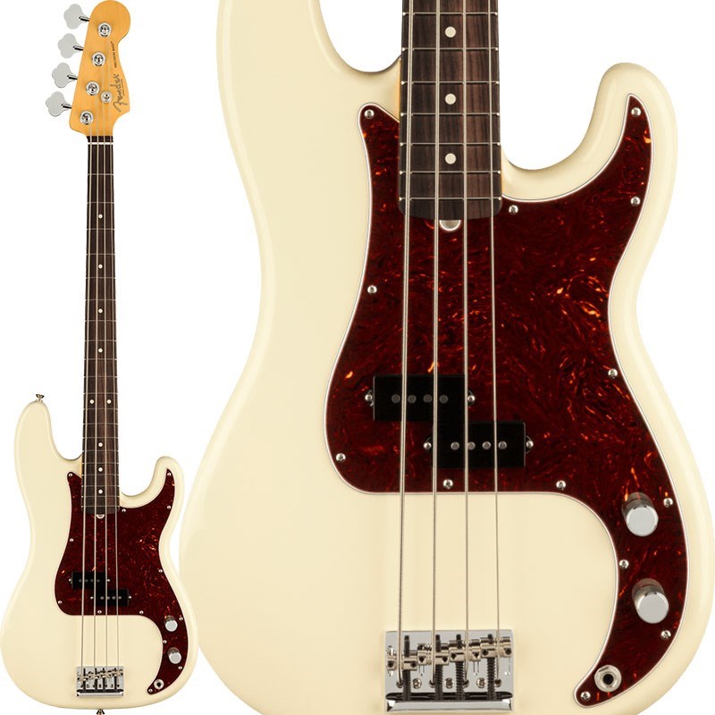 American Professional II Precision Bass (Olympic White/Rosewood) Fender USA (新品)