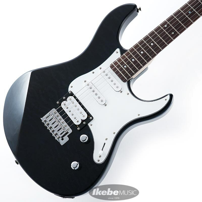 ■商品紹介YAMAHA Pacifica SeriesPACIFICA112Vをベースに、ボディトップ及びヘッドに美しいキルテッドメイプルを配した高級感あふれるモデル。※製品の特性上、杢目・色合いは1本1本異なります。ボディ: キルテッドメイプル(QM)＋アルダーネック: メイプル ボディ/ネック構造: ボルトオン 指板: ローズウッド 指板アール: 350R フレット数: 22 ブリッジ: ビンテージタイプ（ブロックサドル） スケール: 648mm ピックアップ: シングル（アルニコV）×2、ハムバッキング（アルニコV）×1 ピックアップスイッチ: 5P セレクタースイッチ コントロール: マスターボリューム、マスタートーン（＋コイルタップスイッチ）ソフトケース付き◆カラー：・TBL:トランスルーセントブラック検索キーワード：イケベカテゴリ_エレキギター_STタイプ_YAMAHA_PACIFICA Series_新品 SW_YAMAHA_新品 JAN:4957812473613 登録日:2020/03/10 エレキギター ヤマハ やまは パシフィカ