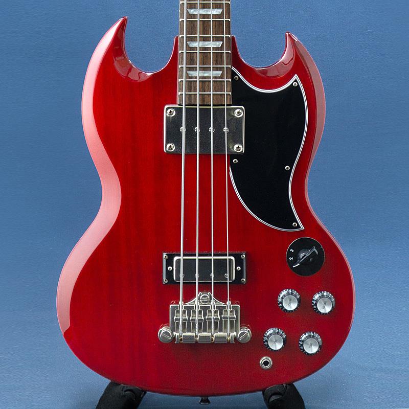 ■商品紹介ギブソン直系エピフォンによるSGベースEB-3の中古が入荷！こちらはロングスケールを採用しテンション感もバッチリで、操作性の良い1本です！サンダーバードと並ぶギブソンベースの代名詞「EB」ベース。こちらは2ピックアップ仕様、ロングスケールネックを採用しています。薄くスリムなマホガニーボディは、「SG」シェイプのダブルカッタウェイボディで、ローからミドルが出力され存在感のある鳴りを生み出します。ピックアップはネックエンドの限りなく近くに搭載されるSidewinder Humbuckerとブリッジ側にMini Humbuckerを搭載したおなじみのスタイルを採用しています。この2つのピックアップは、2ボリューム、2トーン＋3ウェイのロータリーセレクターというEB-3と同様のコントロールを採用しています。細かな擦り傷や軽い打痕、15フレットのインレイに割れが見受けられますが、演奏上問題無くお使いいただけます。トラスロッドの余裕はあり、ネックコンディションは大きなクセは無く良好です。Weight≒3.98kg付属品：純正ソフトケース検索キーワード：イケベカテゴリ_ベース_エレキベース_その他ベース一般_Epiphone_ユーズド SW_Epiphone_ユーズド JAN:2500030920906 登録日:2026/09/03 エレキベース エピフォン