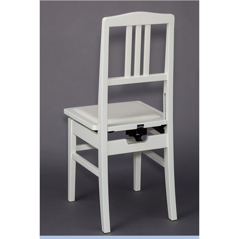 NO.5 ホワイト塗 (ピアノ椅子 背付きタイプ)【日本製】【お取寄せ商品】【代引不可】【沖縄・離島送料別途見積】 甲南 (新品)