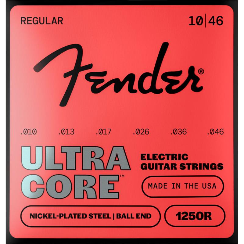  ULTRACORE ELECTRIC GUITAR STRINGS NICKEL PLATED STEEL BALL END (1250R/10-46) (#0730250506) Fender USA (新品)