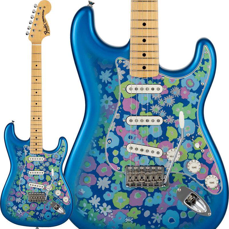 ■商品紹介Fender Made in Japan Limited Model世界中のファッションに影響を与えることにもなった、1967年の「サマーオブラブ」や「フラワーパワー」などの影響から、フェンダーも「Blue Flower」と「Paisley Telecaster」を発表しました。 ボディ全体に奇抜なシートを貼り付けた、今までにないルックスをしていたこれらの製品は、特にロカビリーやカントリーウエスタンのプレイヤーに人気があり、生産中止になってからも幾度となく復刻されてきました。フェンダーの歴史の中でも特別な位置を占めるこれらのギターを、Made in Japanの品質で2025年限定生産品として復刻します。Made in Japan Limited Stratocaster Blue Flowerは、Blue Flowerのシートを貼り付けた、グロスフィニッシュのアルダーボディを採用。21本のヴィンテージスタイルフレットを装備した7.25インチラジアスの1969 Uシェイプメイプルネックが、当時を忠実に再現したクラシカルな演奏製を提供します。また外周のブルーバーストの再調色を行い、より深みのあるヴィンテージルックスに仕上げています。本製品は2025年の限定生産品です。※画像はサンプルです。製品の特性上、杢目、色合いは個体ごとに異なります。■仕様詳細Body Material: AlderBody Finish: Gloss PolyesterNeck: Maple， 1969 UNeck Finish: Gloss UrethaneFingerboard: Maple， 7.25 (184.1 mm)Frets: 21， VintagePosition Inlays: Black Dot (Maple)Nut (Material/Width): Bone， 1.650 (42 mm)Tuning Machines: Fender Vintage F StampedScale Length: 25.5 (64.77 cm)Bridge: 6-Saddle Vintage-Style Synchronized TremoloPickguard: Blue FlowerPickups:Vintage-Style Single-Coil Strat (Bridge)Vintage-Style Single-Coil Strat (Middle)Vintage-Style Single-Coil Strat (Neck)Pickup Switching: 5-Position Blade:Position 1. Bridge PickupPosition 2. Bridge and Middle PickupPosition 3. Middle PickupPosition 4. Middle and Neck PickupPosition 5. Neck PickupControls: Master Volume， Tone 1. (Neck Pickup)， Tone 2. (Middle Pickup)Control Knobs: EggshellHardware Finish: Nickel/ChromeStrings: Nickel Plated Steel (.009-.042 Gauges)Case/Gig Bag: Included: Gig Bag検索キーワード：イケベカテゴリ_エレキギター_STタイプ_Fender Made in Japan_Limited Collection_新品 SW_Fender Made in Japan_新品 JAN:0717669909208 登録日:2025/06/23 エレキギター フェンダー ふぇんだー フェンダージャパン フェンジャパ フェンダーJ