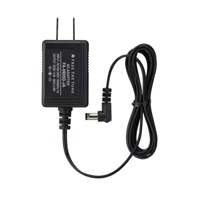 ■商品紹介FA-0905D-JA（縦型）「FA-0905D-JA」は、エフェクターやMIDI機器などノイズへの配慮が必要な機器への電源供給のために設計されたACアダプターです。スイッチング電源特有の周波ノイズやハムノイズを軽減するためのフィルター回路を内蔵し、スモールサイズでペダルボード組みに最適です。対応機種FF-1Y、PA-1Qシリーズ、AS-1R、TA-1H、LDP-1、LB-2、MC-3等。・：AC100-240V 50/60Hz・出：DC 9V 0.5A（センターマイナス）センターピン直径φ2.1mm・サイズ：34(W) x 25(D) x 50(H) mm（突起物、プラグ含まず）重量：約67g検索キーワード：イケベカテゴリ_エフェクター_電源周辺機器_ACアダプター_Free The Tone_新品 SW_Free The Tone_新品 JAN:4560434324159 登録日:2020/10/26 パワーサプライ 電源 フリーザトーン