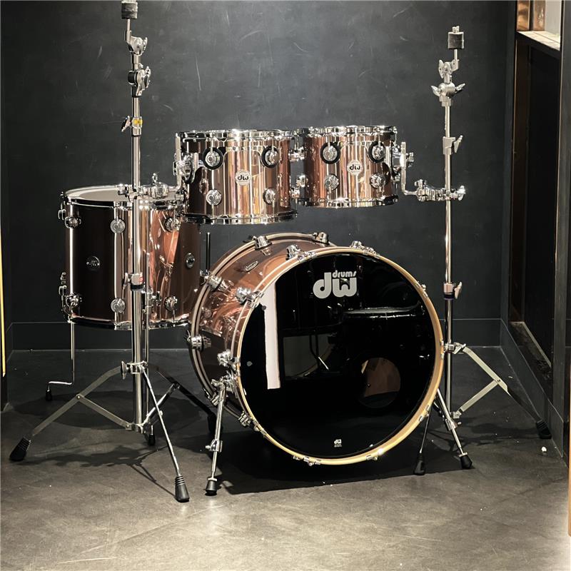 Collector’s Pure Maple 4pc Kit / 333 Shell [22BD，16FT，12&10TT / Rose Copper Finish Ply] dw (新品)