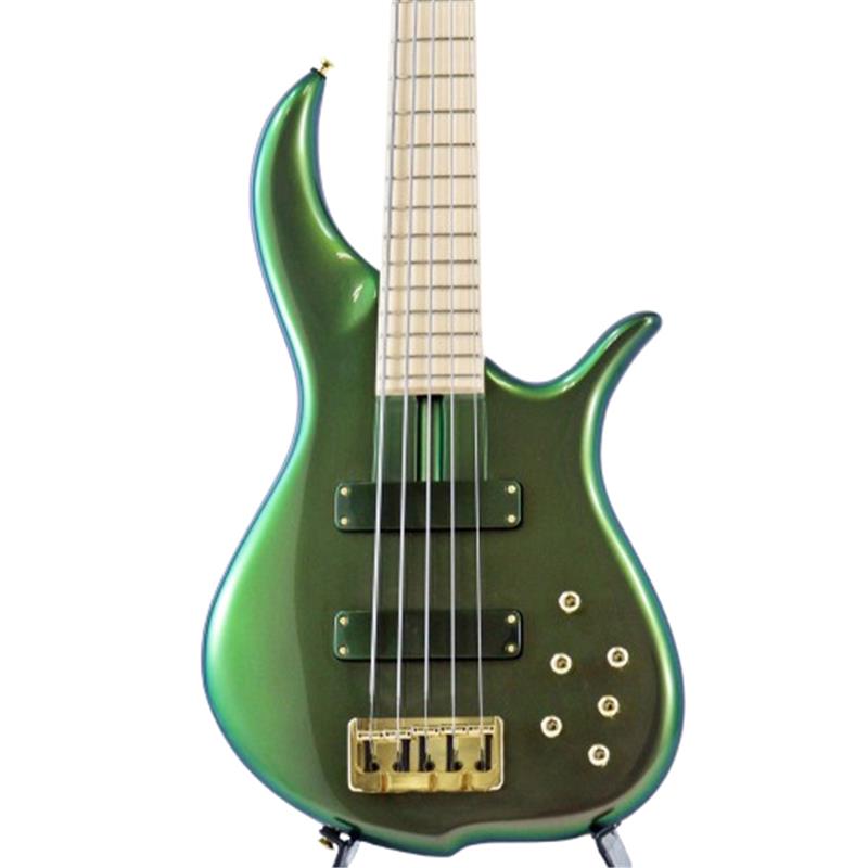 Italian Guitars - BN5 Alder body (Purple & Green [Urban Ivy] SuperShift Pearl Gloss with Gold Hardware) F-bass (新品)