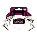 FLAT RIBBON PATCH CABLE 12IN #6386 - WHITE - 3 PACK ERNIE BALL (新品)(2)