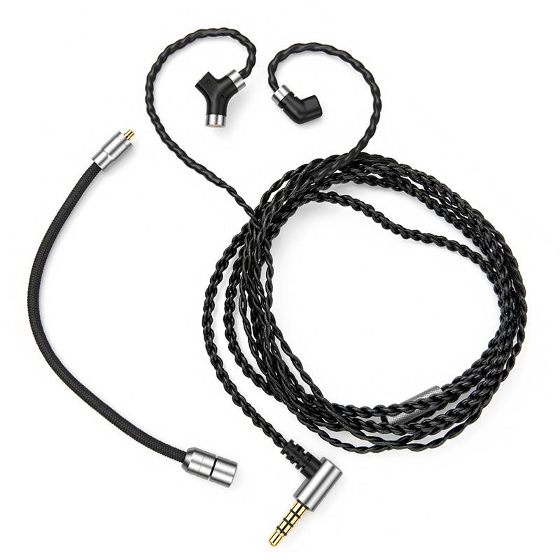 DEBUT-CG Mic Cable Black (ブラック)(1.5m)(キューディーシー)(交換用IEMケーブル)(リケーブル)(マイク搭載)(エレクレット型)(イヤモニ)(ゲーミング)(配信)(ストリーミング)(-CABLE-DEBUT-2PIN-MIC-BK) qdc (新品)
