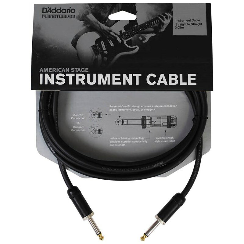 ■商品紹介American Stage Series Instrument CablesAmerican Stage Cableはアメリカ本国で製造されたPLANET WAVES社完全オリジナルデザインのプロフェッショナAmerican Stage CableはMADE IN U.S.Aの完全オリジナルデザインのケーブルです。オリジナルのケーブル素材は、トーンのスイート・スポットとも呼ばれる28pF/ftの静電容量と、100％のシールディング構造により外来ノイズを極限までカット。サウンドは高級オーディオさながらのハイファイな音色に仕上げられており、ギターを歪ませたときの音の存在感や、くっきりとした輪郭はもちろんのこと、煌びやかさや透明感のあるクリーンサウンドが特徴です。D'Addario社がデザインしたNeutrik社製プラグは、特許取得済のGeo tipを採用。どんな楽器との組み合わせでも確実な接点を確保することができます。また、独自のハンダ結合方法「インライン・マイクロフレーム・ソルダリング（直列はんだ接合）」により、シールド・ケーブルの構造上最も弱い箇所と言われるハンダ接合部分の強度を極限まで高めることにも成功しました。これにより、ねじれや経年劣化等によるトラブルを防ぎます。これらの内部構造に加え外側の創りも頑丈で、長きにわたってご使用いただけるケーブルに仕上がっており、一流のプロ・ミュージシャンからも信頼を得ています。■20フィート（6.1m)■ストレート-ストレート　プラグ※パッケージは予告なく変更となる場合がございますので、予めご了承下さい。検索キーワード：イケベカテゴリ_楽器アクセサリ_シールドコード_シールドコード_PLANET WAVES_新品 SW_PLANET WAVES_新品 JAN:0019954971205 登録日:2018/10/01 シールドコード ギターシールド シールド シールドケーブル ギターケーブル プラネットウェイブス プラネットウェーブス ダダリオ D'Addario
