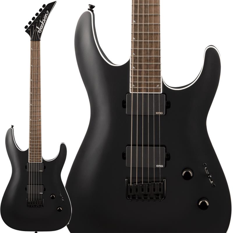 ■商品紹介全く新しいJackson Soloist SLA6 DX Arch Top Baritoneなら更に豪快にかき鳴らすことができます。洗練されたコンター加工を施された、この26.5スケールの6弦バリトンモデルは、低音のレスポンスを強化されており、メタルでは定番のドロップチューニングと図太いリズムリフに理想的です。アーチ型のSoloistボディは、グラファイト補強とメイプル製スルーネックとの組み合わせにより優れた安定性を持ち、バインディング加工の12〜16インチラジアスローレル指板は24本のジャンボフレットとパーロイドピラニアトゥースインレイを備え、快適な高速プレイをサポートします。EMG 81、そして85アクティブピックアップは、壮大なオーバードライブのサステイン、独特のファットで太いリズムから、力強く唸るような力強いリードソロまで幅広いサウンドメイクが可能です。3ウェイピックアップブレードスイッチとシングルのボリュームとトーンコントロールによって多彩な音色が得られ、Jackson HT6ストリングスルーボディハードテールブリッジは、正確なイントネーションとより豊かなサステインを提供します。雷鳴のようなサウンドのJackson Soloist SLA6 DX Arch Top Baritoneは、ブラックのハードウェアにジャクソンヘッドストックを備えたSatin Black仕上げです。※画像はサンプルになります。製品の特性上、杢目・色合いは1本1本異なります。■仕様詳細Series: XBody Shape: SoloistBody Material: NyatohBody Finish: SatinNeck Material: MapleNeck Finish: Satin Color MatchedFingerboard: Laurel， 12-16 Compound Radius (304.8 mm to 406.4 mm)Frets: 24， JumboPosition Inlays: Pearloid Piranha ToothNut Width: 1.6875 (42.86 mm)Headstock: Jackson Pointed 6-In-LineTuning Machines: Jackson Sealed Die-CastTruss Rod: Dual-Action Head AdjustBridge: Jackson HT6 String-Through-Body HardtailPickups:EMG 81 (Bridge)EMG 85 (Neck)Pickup Switching: 3-Position Blade: Position 1. Bridge PickupPosition 2. Bridge and Neck PickupsPosition 3. Neck PickupControls: Volume， ToneControl Knobs: Dome-Styleギグバッグ付属検索キーワード：イケベカテゴリ_エレキギター_STタイプ_Jackson_新品 SW_Jackson_新品 JAN:0717669560881 登録日:2026/06/01 エレキギター ジャクソン
