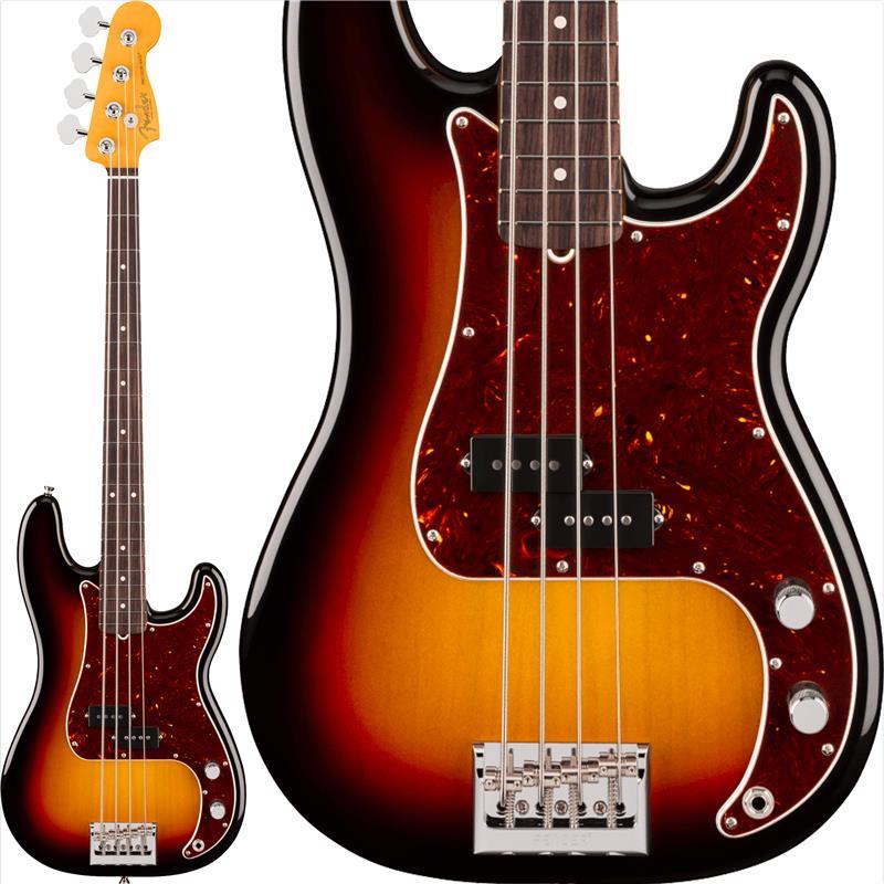 ■商品紹介【新モデル発売記念キャンペーン！】Fender USAの最新モデルAmerican Professionalのベースモデルをご購入の方に、なんと先着でFender USA STROBO SONIC PRO TUNER PEDAL (￥14，300相当)をプレゼント！Strobo-Sonic Proは、使い勝手の良い超高精度のストロボチューナーで、驚異的な±0.01セントのチューニング精度を持ちながら、ペダルボードにも優しいコンパクトな設計です。ステージ上での使用を想定して設計されており、大型で視認性の高いLEDディスプレイ、自動輝度調整機能、そして2つの表示モードにより、どんなプレイヤーでも直感的にチューニングが行えます。最新モデルと共にスタジオやステージでご使用ください！※数量限定のため、規定数に達し次第キャンペーンは終了となります。※商品は後日お送りさせていただく場合も御座います。-------------------------------------------------------------------■仕様詳細Body Material: AlderBody Finish: PolyurethaneNeck: Maple， Modified 1963 CNeck Finish: Super-Natural Satin Urethane Finish on Back of Neck with Gloss Urethane Headstock FaceFingerboard: Rosewood， 9.5inch (241 mm)Frets: 20， Narrow TallPosition Inlays: White DotNut (Material/Width): Bone， 1.625inch (41.3 mm)Tuning Machines: Fender Lightweight Vintage-Style Keys with Tapered ShaftsScale Length: 34inch (864 mm)Bridge: 4-Saddle HiMass Pro (String-Through-Body or Top-Load)Pickguard: 4-Ply TortoiseshellPickups: (Bridge)， V-Mod III Split Single-Coil Precision Bass (Middle)， (Neck)Pickup Switching: NoneControls: Master Volume， Master ToneControl Knobs: Knurled Flat-TopHardware Finish: Nickel/ChromeStrings: Fender USA 7250M Nickel Plated Steel (.045-.105 Gauges)， PN 0737250406Deluxe Molded Case付属検索キーワード：イケベカテゴリ_ベース_エレキベース_PBタイプ_Fender USA_American Professional_新品 SW_Fender USA_新品 JAN:0885978991808 登録日:2026/10/12 エレキベース フェンダー ふぇんだー フェンダーUSA FenderUSA アメプロ アメリカンプロフェッショナル