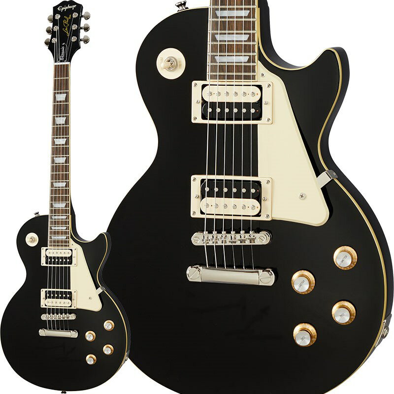 ■商品紹介Les Paul Classicは、メイプルトップ/マホガニーボディ、コイルタップ可能なAlnico Classic PROハムバッカーを搭載。プレイン・メイプルトップ、マホガニーバックをボディ材に採用。ネックにはスリムテーパーシェイプを採用したマホガニーにローズウッド指板を組み合わせた正に王道のレスポールスペックです。※画像はサンプルになります。■仕様詳細BodyShape: Les PaulMaterial: MahoganyTop: Plain Maple CapBinding: Cream (neck and body)NeckNeck: MahoganyProfile: SlimTaperNut width: 1.693 / 43mmFingerboard: Indian LaurelScale length: 24.75 / 628.65mmNumber of frets: 22Nut: Graph TechInlay: TrapezoidHardwareBridge: LockTone Tune-o-maticTailpiece: Stop barKnobs: Gold with nickel insertTuners: Grover Rotomatic 18:1 or Wilkinson Rotomatic 19:1Plating: NickelElectronicsNeck pickup: Alnico Classic PRO humbuckersBridge pickup: Alnico Classic PRO humbuckersControls: 2 volumes， 2 tones， 1 toggle switch， CTS electronicsソフトケース付き検索キーワード：イケベカテゴリ_エレキギター_レスポールタイプ_Epiphone_レスポール_新品 SW_Epiphone_新品 JAN:4580568413123 登録日:2020/07/31 エレキギター エピフォン レスポール