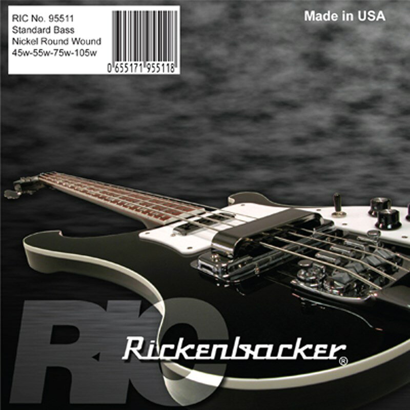 ■商品紹介Rickenbackerベースのセット弦4003に代表される全てのエレクトリック・ベースモデルの工場出荷弦。他社の同ゲージ弦に比較して、2弦及び3弦が細めの独特なゲージになっており、ナット溝の関係などからRickenbackerベースにフィットするセット。■品番/ゲージ・95511/45w-55w-75w-105w検索キーワード：イケベカテゴリ_楽器アクセサリ_弦_ベース弦_Rickenbacker_新品 SW_Rickenbacker_新品 JAN:4995930189719 登録日:2022/05/14 ベース弦 リッケン リッケンバッカー