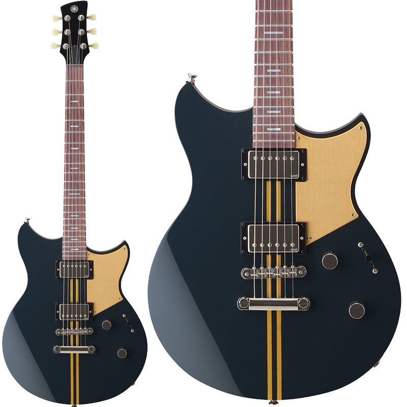 ■商品紹介※本ギターは倉庫取り扱い在庫となりますため、店舗で試奏をご希望の場合には事前に店舗までお問い合わせをお願いいたします。REVSTAR PROFESSIONAL日本の熟練クラフトマンによって製作された、Revstar新シリーズの最高峰。ネックとチェンバー構造のボディにはそれぞれカーボンファイバーを挿入し、剛性と音質を向上。5ポジションセレクター、フォーカススイッチを搭載し、実用性の高い多彩なサウンドバリエーションを実現。こちらはゴールドのボディバインディングとレーシングストライプ、アルミ製のピックガードを搭載した、RSP20の特別仕様。・MADE IN JAPAN日本の熟練クラフトマンによって製作された、Revstar新シリーズの最高峰。IRA処理のボディやアルミ製バックパネルなど、細部にもこだわった入魂のモデル。・「アコースティックデザイン」をもとにしたチェンバー加工ヤマハの音響解析プロセス「アコースティックデザイン」をもとにチェンバー加工を施し、豊かな鳴りとボディの軽量化を実現しました。さらにボディとネックにカーボン材を挿入することで、余分な低域が除去された明瞭でふくよかなサウンドを実現しました。・5ポジションセレクターセレクターのポジション2と4では、通常の3シングルコイルギターのハーフトーンのようなサウンドを、音量を落とすことなく得ることができます。・フォーカススイッチトーンノブのスイッチはヤマハオリジナルのフォーカススイッチとなっています。ピックアップの巻き数を増やしたような効果があり、中低域を強調したアグレッシブな音色変化が可能です。・選べるピックアップハムバッカー搭載のRSP20とRSP20X、P-90タイプのシングルコイルを搭載したRSP02Tをラインアップ。どちらもヤマハ独自開発のピックアップで、アルニコVマグネットによるパワフルな音色が特徴です。・IRA (イニシャル・レスポンス・アクセラレーション)完成後の楽器に適切な振動を与えることで、木材間あるいは木材と塗装膜などに存在するストレスを解消する技術がI.R.A.です。プレイヤーの皆さんは「弾き込むこと」がギターにとって重要であることをご存じのことでしょう。弾き込むことによって「鳴りがよくなる」といわれています。その理由は、ネックと指板などの木材間、木材と塗膜間、材とハードウェア間などに生じているストレスが、弾き込むことによって馴染んで一体となって響くようになるからです。I.R.A.（イニシャル・レスポンス・アクセラレーション)とは、完成品のギターに対してそのギター固有の振動を与えることで塗装−木部間などにあるストレスを解消する技術です。この処理を施すことで、ギターは弾き込んだ状態に近くなり、理想的なボディ鳴りを引き出します。・チェンバー加工が施されたメイプル＆マホガニーボディ・カーボンファイバー挿入（ネックボディ）・ヤマハ独自開発のハムバッカーVH5搭載・5ポジションセレクター・フォーカススイッチ（トーンノブ Push/Pull）※製品の特性上、杢目、色合いは一本一本異なります。■仕様詳細主な仕様仕様: セットネック弦長: 24-3/4 (628.6mm)ボディ: トップ: メイプル /バック:チェンバード2ピースマホガニー，カーボンファイバー仕上げ: グロスネック: 3ピースマホガニー，カーボンファイバーネック仕上げ: サテンポリウレタン指板: ローズウッド指板アール: 12 (304.8mm)フレット仕様: ステンレスジャンボフレット数: 22ナット: PPSネック幅 0フレット/12フレット: 41.9 / 56.8 mmネック厚 1フレット / 12フレット: 21.0 / 23.9 mmフロントピックアップ: VH5n: ハムバッカー / アルニコ Vセンターピックアップ: -リアピックアップ: VH5b: ハムバッカー / アルニコ Vコントロール: マスターボリューム，マスタートーン（プッシュ-プル「フォーカススイッチ」）ピックアップスイッチ: 5-ポジションスイッチハードウェアブリッジ: チューン O マチックトレモロアーム: -弦間ピッチ: 10.5mmテールピース: ストップテールピースペグ: ダイキャストピックガード:アルミニウム(サテンゴールド) 弦:0.010-0.046特別仕様: I.R.A. 処理ハードケース付属検索キーワード：イケベカテゴリ_エレキギター_その他_YAMAHA_REVSTAR Series_新品 SW_YAMAHA_新品 JAN:4957812674997 登録日:2024/09/19 エレキギター ヤマハ やまは レブスター レヴスター