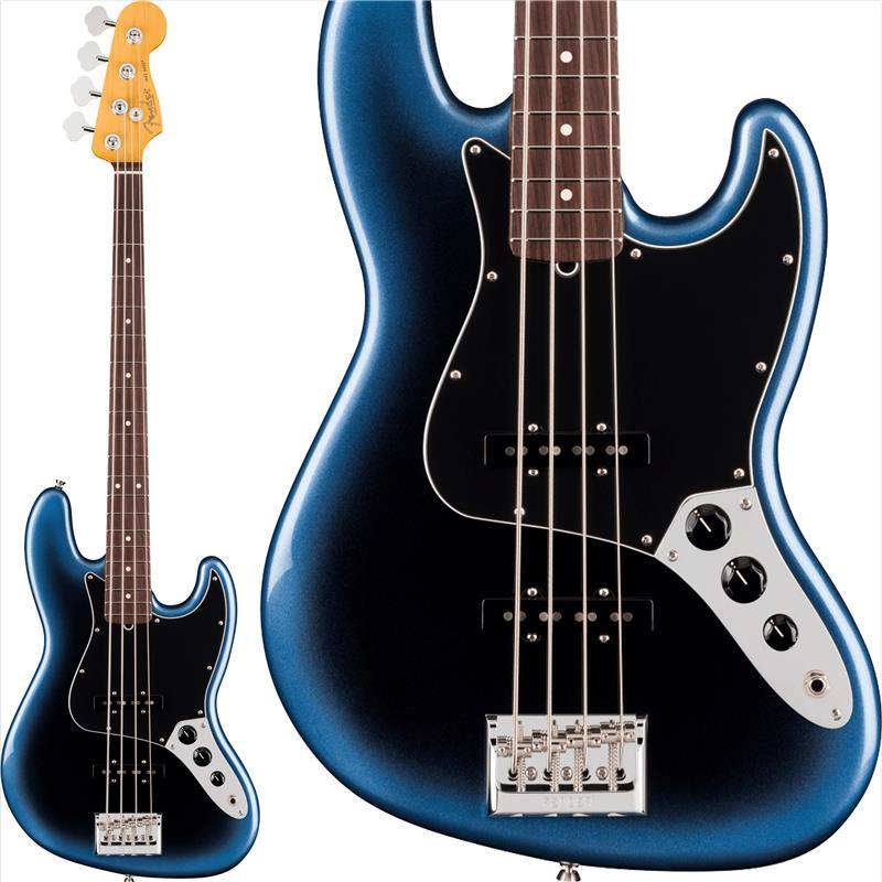 ■商品紹介【新モデル発売記念キャンペーン！】Fender USAの最新モデルAmerican Professionalのベースモデルをご購入の方に、なんと先着でFender USA STROBO SONIC PRO TUNER PEDAL (￥14，300相当)をプレゼント！Strobo-Sonic Proは、使い勝手の良い超高精度のストロボチューナーで、驚異的な±0.01セントのチューニング精度を持ちながら、ペダルボードにも優しいコンパクトな設計です。ステージ上での使用を想定して設計されており、大型で視認性の高いLEDディスプレイ、自動輝度調整機能、そして2つの表示モードにより、どんなプレイヤーでも直感的にチューニングが行えます。最新モデルと共にスタジオやステージでご使用ください！※数量限定のため、規定数に達し次第キャンペーンは終了となります。※商品は後日お送りさせていただく場合も御座います。-------------------------------------------------------------------American Professional Jazz Bassは、60年以上にわたる革新、インスピレーション、そして進化の積み重ねを基に、現代のプロフェッショナルプレイヤーの要求に応えるために開発されたモデルです。人気の高いSlim Cネックシェイプには、滑らかなロールドエッジ加工を施した指板、快適な演奏性を実現するSuper-Naturalサテンフィニッシュ、そして新たにデザインされたネックヒールを採用。優れた握り心地とハイポジションへのスムーズなアクセスを実現しています。新開発のV-Mod III Jazz Bassシングルコイルピックアップは、Jazz Bassならではの力強いアタックと明瞭なサウンドを維持しながら、これまで以上に高い解像度と表現力を実現しています。また、ClassicGear Precisionポテンショメーターは、最適化されたトルク設定と高精度な抵抗値、音楽的なテーパー特性により、人間の聴覚特性に合わせた、音量や音色の滑らかで自然なコントロールを実現します。American Professional Jazz Bassは、手にした瞬間から感じられる親しみやすさと優れたサウンドの汎用性を備えています。数々の改良を積み重ねることで、プロフェッショナル向け楽器の新たな基準を打ち立てるモデルへと進化しました。※画像はサンプルです。製品の特性上、木目・色合いは1本1本異なります。■仕様詳細Body Material: AlderBody Finish: PolyurethaneNeck: Maple， Slim CNeck Finish: Super-Natural Satin Urethane Finish on Back of Neck with Gloss Urethane Headstock FaceFingerboard: Rosewood， 9.5inch (241 mm)Frets: 20， Narrow TallPosition Inlays: White DotNut (Material/Width): Bone， 1.5inch (38.1 mm)Tuning Machines: Fender Lightweight Vintage-Style Keys with Tapered ShaftsScale Length: 34inch (864 mm)Bridge: 4-Saddle HiMass Pro (String-Through-Body or Top-Load)Pickguard: 3-Ply BlackPickups: V-Mod III Single-Coil Jazz Bass (Bridge)， V-Mod III Single-Coil Jazz Bass (Middle)， (Neck)Pickup Switching: NoneControls: Volume 1. (Middle Pickup)， Volume 2. (Bridge Pickup)， Master ToneControl Knobs: Vintage-Style Black Plastic Jazz BassHardware Finish: Nickel/ChromeStrings: Fender USA 7250M Nickel Plated Steel (.045-.105 Gauges)， PN 073725040Deluxe Molded Case付属検索キーワード：イケベカテゴリ_ベース_エレキベース_JBタイプ_Fender USA_American Professional_新品 SW_Fender USA_新品 JAN:0885978993000 登録日:2026/10/12 エレキベース フェンダー ふぇんだー フェンダーUSA FenderUSA アメプロ アメリカンプロフェッショナル