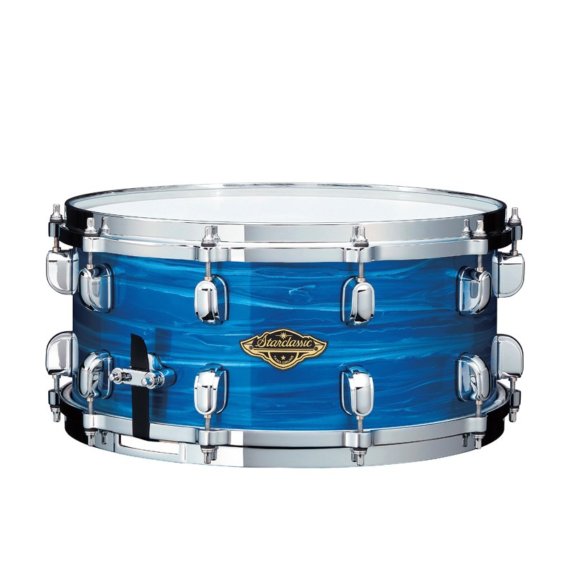Starclassic Walnut/Birch Snare Drum 14×6.5 - Lacquer Ocean Blue Ripple WBSS65-LOR TAMA (新品)