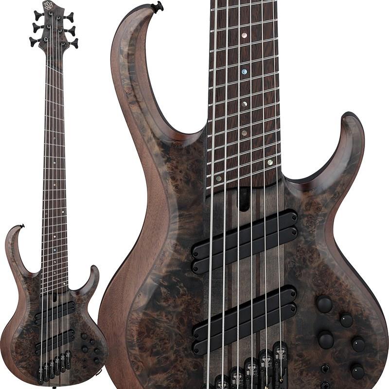 ■商品紹介【数量限定特価品】BTB WorkshopBass Workshopで解釈する、マルチ・スケールのBTBモデルBTB Boutique Bass w/Multi Scale・ロングサスティーン、豊かなレゾナンスに加え、高い剛性も兼ね備えたスルーネック構造音像のクリアさとアタックに富むメイプル材と硬質なウォルナット材とを組み合わせた5pcネック。ネック内部に装備したグラファイト・ロッドによって剛性を強化しています。スルーネック構造がもたらすロングサスティーンと豊かなレゾナンス、そして全フレット域に渡るネック・バックのシームレスな演奏感は、BTBベースの最大の特長と言えるでしょう。・6弦側 :37inch〜1弦側 : 34.5inchエクストラ・ロング・マルチ・スケールLow-B弦（6弦）のスケールを 37inchに設定することにより低音弦側では通常モデルBTBよりも強めのテンション感を得られ、チューン・ダウンした際の音の明瞭さと芯のあるサウンドに威力を発揮します。Ibanezベースでは最も極端に扇状となるマルチ・スケールで、特に高フレット域におけるテクニカルな運指に利点が多い仕様です。（注：習熟と慣れが必要で、全ての奏者や奏法に共通ではありません。）・ポプラ・バール材 TOP、オコウメ材＆アッシュ材の積層ウイング・ボディネックをサンドする両翼のウイング・ボディは、ヌケが良くクリアなサウンド特性のアッシュ材と中低音域特性に富むオコウメ材、さらに個性的なバール杢入のポプラ材をTOPへ貼り合わせた積層構造です。深くえぐるようなボディのカッタウェイ・スタイルはハイポジションでの弾きやすさに寄与しており、またホーンの形状/デザインは立奏時のバランスの良さを考慮して設計しています。・Ibanez T1 ピックアップ低音域のタイトなレスポンス、パンチのある中音域、クリアな高音域を備えたサウンドを目指して設計した、オリジナルのセパレート・コイル2基によるハムバッカーです。丸みを帯びて設計したカバー・エッジは指を置きやすく、また2基のピックアップの端をそれぞれ弦とほぼ平行になるよう若干 オフセットして設置することで、他のマルチ・スケール・モデルには無い演奏性の高さをもたらしています。・弦間ピッチ・アジャスト機構搭載 MR5S（モノレール）ブリッジ各弦が独立したブリッジで、弦振動をダイレクトにボディへと伝えます。またサドルが左右方向に1.5mm可動する構造で、弦間ピッチを一定幅自在に設定できます。・3パターンのミッド帯周波数切り替えスイッチを装備したアクティブ 3 band EQ & EQ バイパス・スイッチワイドレンジ低ノイズのアクティブ・サウンドを生み出すイコライザーで、スイッチの切り替えにより中音域の周波数帯を 250Hz、450Hz、700Hzに切り替えることが可能です。さらにEQ バイパス・スイッチを装備しており、パッシブ・ベースとしても使用可能です。（バイパス時： Treble ノブでトーン ・コントロール） 006P 電池駆動）・イントネーションの正確さと開放/押弦サウンドの差異を最小限に抑える効果を期待できるゼロ・フレット・ブライトな音質と高い耐久性が特徴のステンレス・フレット・プラグ抜け落ちを防止するロック機能付きのNeutrikジャック・D‘Addario NYXL30130 for 37inch・専用ハードシェル・ケース（非売品）付属※画像はサンプルです。製品の特性上、杢目・色合いは1本1本異なります。■仕様詳細Neck Type: BTB6 5pc Maple/Walnut neck through w/Graphite reinforcement rodsBody: Poplar Burl top / Okoume /Ash wing bodyFretboard: Bound Panga Panga fretboard w/Abalone dot inlayFret: Medium Stainless Steel fretsNumber of frets: 24 (+ zero fret)Bridge: MR5S bridge (17mm string spacing)Neck Pickup: T1 neck pickupBridge Pickup: T1 bridge pickupEqualizer: Ibanez Custom Electronics 3 band EQ w/EQ bypass switch (passive tone control on treble pot) & 3 way Mid frequency switchHardware Color: BlackStrings gauge: .030/.045/.055/.80/.100/.130 (D'Addario NYXL30130 for 37inch)Tuning: 1C，2G，3D，4A，5E，6BColor: TGF (Transparent Gray Flat)NECK DIMENSIONSScale: 939.8mm/37inch - 876.3mm/34.5inchWidth: 54mm at NUTWidth: 88mm at 24FThickness: 20mm at 1FThickness: 22mm at 12FRadius: 950mmR専用ハードシェル・ケース付属検索キーワード：イケベカテゴリ_ベース_エレキベース_5弦ベース・6弦ベース(多弦ベース)_Ibanez_BTB (Boutique Bass)_アウトレット SW_Ibanez_アウトレット JAN:4549763312310 登録日:2026/10/24 エレキベース アイバニーズ イバニーズ