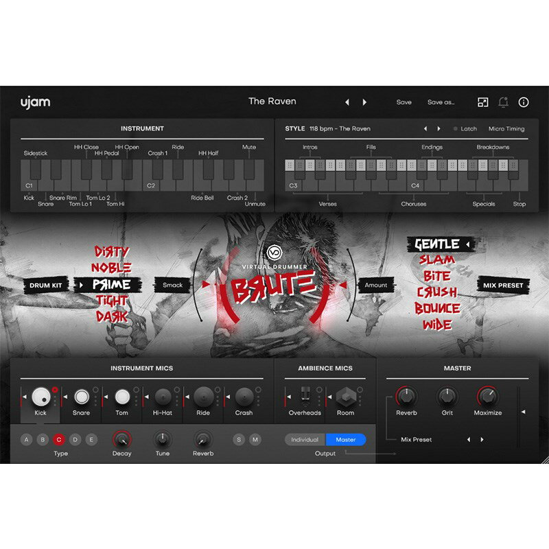 Virtual Drummer BRUTE(オンライン納品)(代引不可) UJAM (新品)