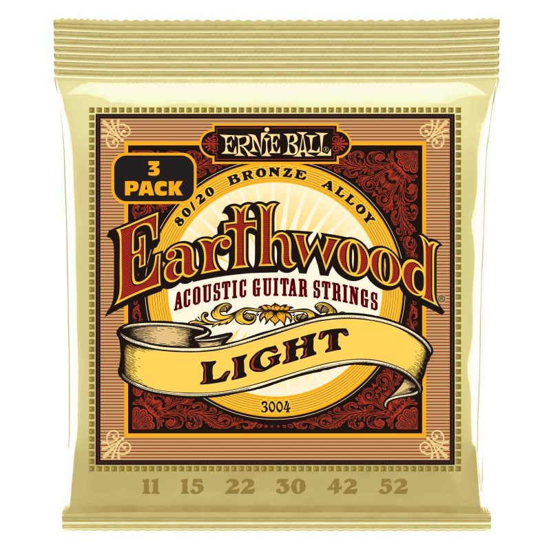 Earthwood 80/20 Bronze Light 3 Pack (11-52) #3004 ˡܡ ERNIE BALL ()