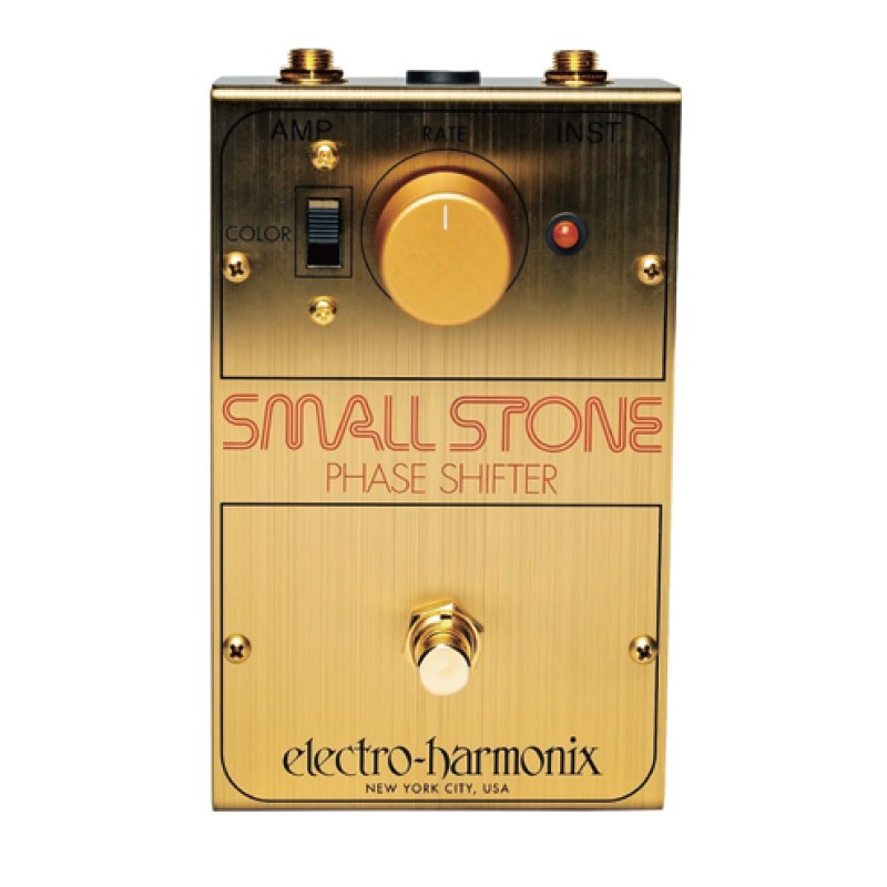■商品紹介フェイズシフトエフェクトの誕生50周年を記念して、electro-harmmonixから限定版Golden Small Stoneがリリースされました。このファンキーなリイシューモデルは、70年代のオリジナル回路を再現し、何百万人もの人々に愛され、数え切れないほどのレコーディングで使用されてきた、スムーズで甘いフェイズ・シフター・サウンドを再現しました。オリジナルのコンパクト・フェイザー 「Small Stone 」の発売50周年を間近に控え、かつてオリジナル回路で使用されていた、今では入手困難なNOSCA3094チップの在庫を掘り起こしました。600 台分のチップを手に入れた私たちは、50 年の伝統を記念して、特別仕様のゴールドのシャーシにオリジナル仕様のパーツを組み込んだ本物のクラシック・フェイザーの製作に取りかかりました。・世界限定600台（日本への正規品は20台の入荷のみ）・ゴールドフィニッシュのフルサイズSmall Stoneシャーシ・NOS CA3094を採用したオリジナルSmall Stone回路・1990年代のSovtekペダルにちなんだクラシックな木製ボックス・レーザー刻印シリアルナンバー・正規品証明書・トゥルーバイパス・9V電池・豪華なベルベットバッグ・ホログラフィックステッカー・限定electro-harmonixオリジナルキャップが付属検索キーワード：イケベカテゴリ_エフェクター_ギター用エフェクター_モジュレーション系_フェイザー_Electro Harmonix_新品 SW_Electro Harmonix_新品 JAN:0683274012643 登録日:2025/03/11 エフェクター コンパクトエフェクター ストンプボックス エレハモ エレクトロハーモニクス エレクトロハーモニックス