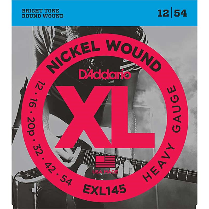0.11- 0.48 - XL Nickel Electric Guitar Strings EXL145 (Heavy/12-54) D’Addario (新品)