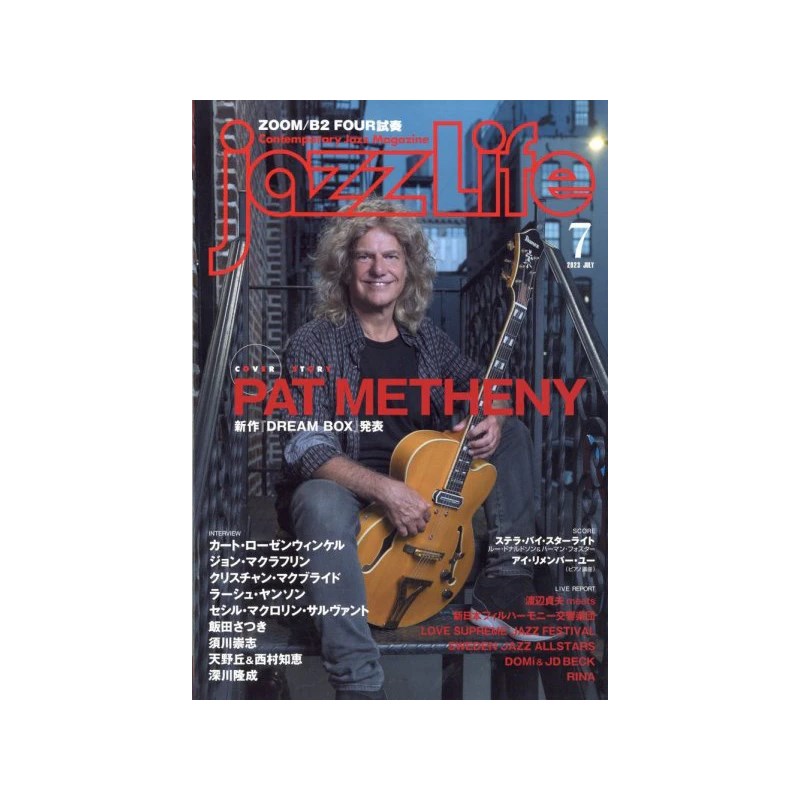 ■商品紹介■COVER STORY：パット・メセニー新作『DREAM BOX』発表■ライヴ・リポート：渡辺貞夫 meets 新日本フィルハーモニー交響楽団at すみだトリフォニーホール 開館25周年特別企画Final■新作インタヴューカート・ローゼンウィンケル：ザ・ヴィレッジ・ヴァンガードでのライヴ盤をリリースジョン・マクラフリン：シャクティ、46年振りのスタジオ録音作品発表飯田さつき：3ストリングスを迎え完成させた5thアルバム須川崇志：新鋭トリオ・Banksia Trioが3rdアルバムをアナログ録音で発表天野丘＆西村知恵：天野丘がキャリア初となるソロ・アルバムを発表深川隆成： 独自の世界を展開する深川隆成が2ndアルバムをリリース■来日インタヴュークリスチャン・マクブライド：自身のプロジェクトNEW JAWNの最新アルバムを語るラーシュ・ヤンソン：スウェーデン・ジャズの立役者・ラーシュ最新インタヴュー■来日直前インタヴューセシル・マクロリン・サルヴァント＆サリヴァン・フォートナー6月27日・28日に丸の内・コットンクラブでデュオ・ライヴを開催■LIVE REPORTDOMi & JD BECKRINADetroit Jazz Festival Global Connect AllstarsZ EXPRESS BIG BAND with REX RICHARDSONLOVE SUPREME JAZZ FESTIVALSWEDEN JAZZ ALLSTARS■楽器企画ZOOM/B2 FOUR試奏試奏：井上陽介(b)■スコア「ステラ・バイ・スターライト」ルー・ドナルドソン&ハーマン・フォスター「アイ・リメンバー・ユー」（ピアノ伴奏&アドリブのバッキング例）「ラヴァー・カム・バック・トゥ・ミー」（ジャズ・トランペット入門2）■好評連載横田寛之(sax)サックス講座 （隔月掲載）大塚 寧(p)ピアノ講座 （隔月掲載）岡崎好朗(tp)ジャズ・トランペット入門2池田達也(b)お気楽ウッド・ベース入門海野雅威のジャズってやっぱり素晴らしい！検索キーワード：イケベカテゴリ_楽器アクセサリ_書籍・メディア_管楽器_No Brand_新品 SW_No Brand_新品 JAN:4910053050739 登録日:2025/04/21 書籍