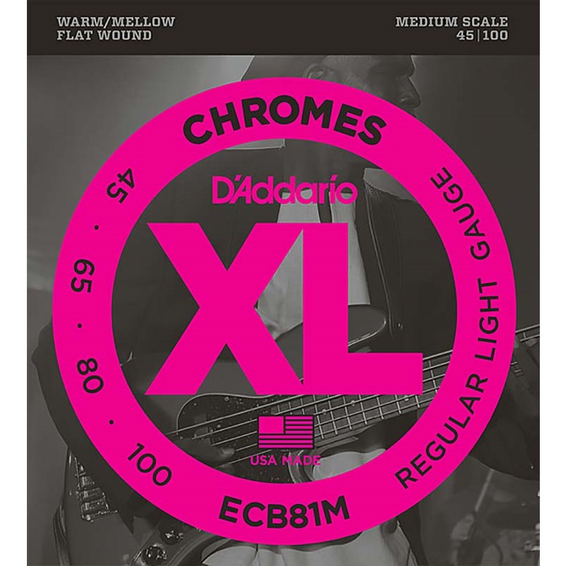 Chromes Flat Wound ECB81M D’Addario (新品)