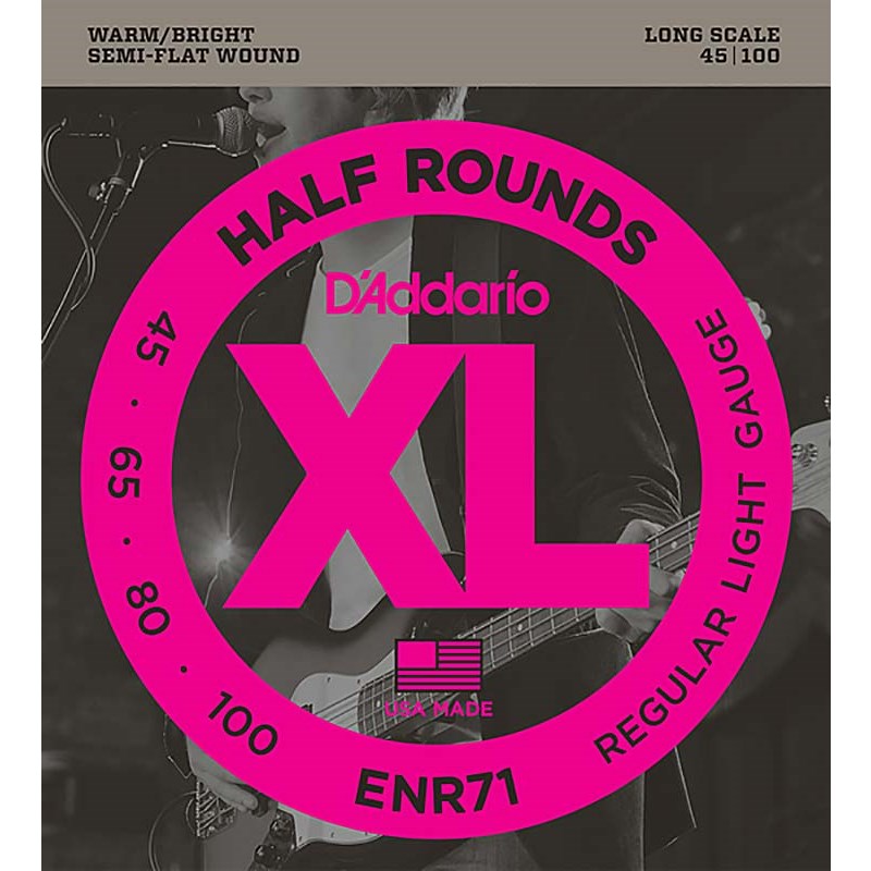 Half Rounds Semi-Flat Wound ENR71 D’Addario (新品)