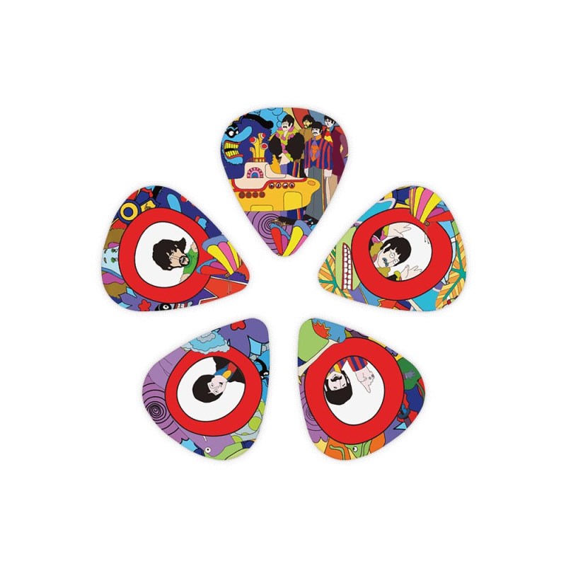 ■商品紹介BeatlesのYellow Submarine発売50周年を記念して、D'Addarioからビートルズシリーズに、Yellow Submarine 50th Anniversary Woven Pick が登場。繊細なアートワークが施されたデザイン性あふれるピックです。5パターンのピックがそれぞれ2枚ずつ入った10枚セット、素材はセルロイド製です。1CWH4-10B7 10 Beatles Pick-YELLOW SUB-MEDIUM■デザイン：Yellow Submarine■厚さ：Medium■10枚入り検索キーワード：イケベカテゴリ_楽器アクセサリ_ピック_D’Addario_新品 SW_D’Addario_新品 JAN:0019954277505 登録日:2024/04/03 ダダリオ PLANET WAVES