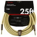 【創業50周年大決算SALE】 Deluxe Series Instrument Cable Straight/Straight 25' (Tweed) Fen...