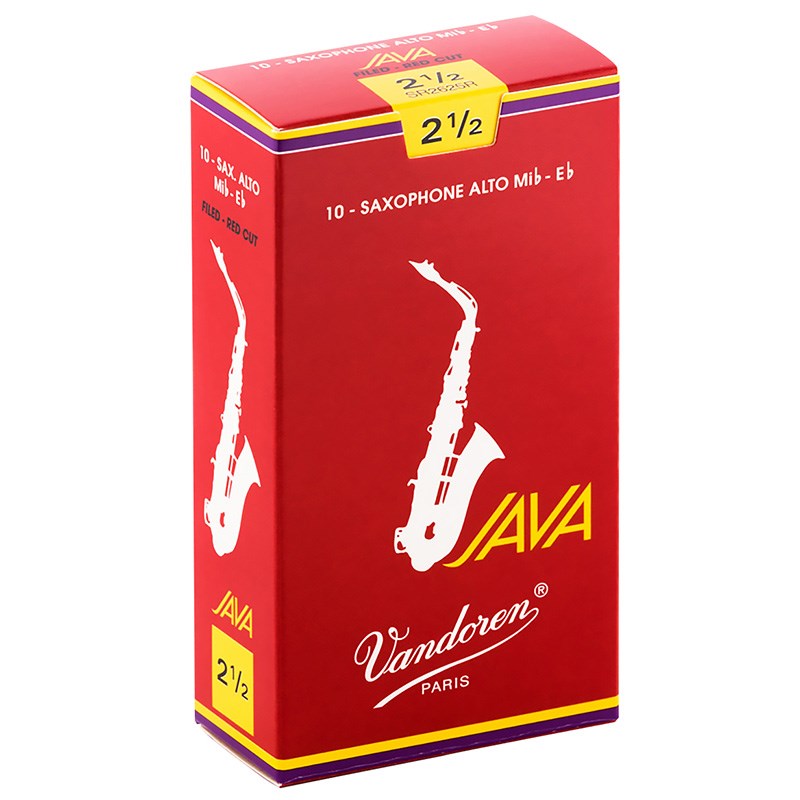翌日配達 《硬さ：2-1/2》アルトサックス用リード バンドレン JAVA(ジャバ) ファイルド レッドカット VANDOREN (新品)