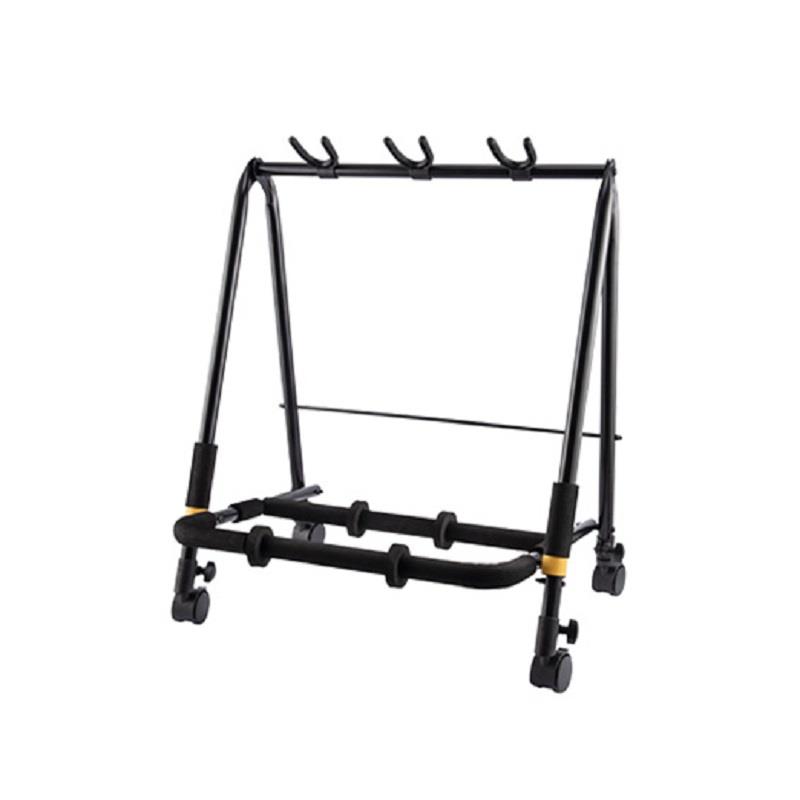 ■商品紹介3-PC GUITAR DISPLAY RACK W/ CASTERSステージ上やスタジオ内で楽器を立てかけたまま移動を可能にする、GS525Bのキャスターつき仕様。GS525B PLUSは、アコースティックギターやエレクトリックギター、ベース5本に対応したマルチラック・スタンドです。スタジオやステージで複数の楽器を持ち替えるミュージシャンに最適です。楽器に接する部分にはSFF（Special Formulated Foam）パッドを採用し、楽器の塗装面を傷めにくい仕様となっています。※SFF（スペシャル・フォーミュレイテッド・フォーム）ラバーは、全てのラッカー塗装に対応している物ではございません。HA205（別売）を使用することで、最大10本までの楽器に対応可能です。設置面スペース：670mm × 550mm許容過重：80kg検索キーワード：イケベカテゴリ_楽器アクセサリ_ギタースタンド・ハンガー_HERCULES_新品 SW_HERCULES_新品 JAN:0635464413990 登録日:2025/04/13 ギタースタンド ハーキュレス ヘラクレス ハーキュリーズ