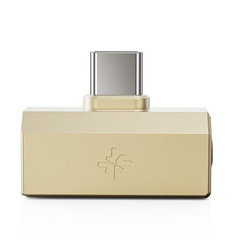 イケベ楽器楽天ショップのSnowsky TINY A(3.5+Type-C) Vintage Gold (ヴィンテージゴールド)(フィーオ)(ヘッドホンアンプ)(ポータブルオーディオ)(ハイレゾ)(FIO-SSTINYA-35TC-G) FiiO (新品)｜アングル3