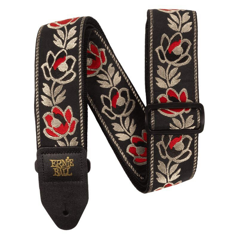 ■商品紹介スタイリッシュなジャカード・ストラップが登場！アーニーボールのジャカード・ストラップは、伸びにくく丈夫なポリプロピレンにジャカード織の生地を縫い合わせたストラップです。ポリプロピレンはベストセラー・モデル「POLYPROストラップ」と同じ素材でその耐久性は折り紙つきです。さらに、エンドピンを掛けるストラップ・エンドには丈夫なブラック・レザーを採用しています。【主な特徴】■伸びにくく丈夫なポリプロピレンを採用■ストラップ・エンドにはブラック・レザーを採用■スムースな長さ調整が行えるスライド式アジャスター【ストラップの共通仕様】■素材: ポリプロピレン　(Jacquard: ポリエステル製ジャカード・デザイン生地)■幅: 50mm■長さ:約1，041mm〜約1，828mm※サイズは製品の特性上誤差があります。検索キーワード：イケベカテゴリ_楽器アクセサリ_ギターストラップ_ERNIE BALL_新品 SW_ERNIE BALL_新品 JAN:0749699125228 登録日:2025/04/27 ストラップ ギターストラップ アーニーボール アニーボール