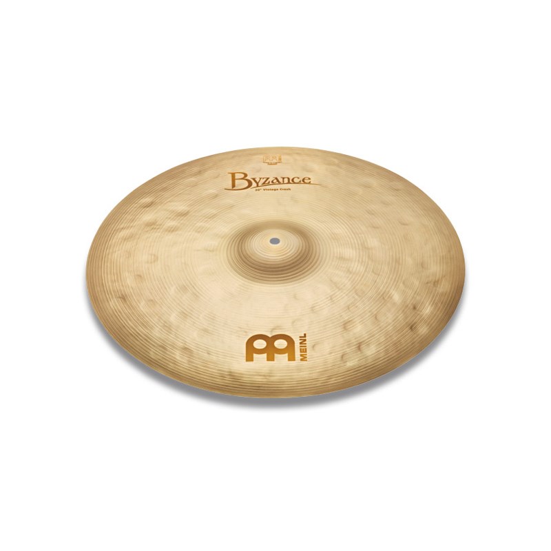 ■商品紹介●Byzance Vintage Series（バイザンス・ヴィンテージ・シリーズ）＜・B20ブロンズ合金製・ハンドハンマー加工による優れたサウンド・表面はサンドブラスト仕上げ。ヴィンテージなサウンド、ルックス、フィーリング＞Byzance Vintageシリーズは伝統的なB20ブロンズ合金製で、革新的なデザインとこれまでにない個性的なサウンドが特徴です。真に個性的なサウンドで、音楽性を最大限に表現したいと切望するドラマーたちをターゲットに製作されました。非常に魅力的なサウンドキャラクターを持つ、注目すべき最先端のシンバルです。Vintage Crash：サンドブラスト仕上げとハンドハンマー加工、薄い作りの組み合わせによるドライでざらついた低域に、まろやかでソフトなアタック。非常に優れたクラッシュシンバル。サイズ：22インチ※画像は20インチのモデルとなっております。検索キーワード：イケベカテゴリ_ドラム_シンバル_クラッシュ_MEINL_Byzance Vintage_新品 SW_MEINL_新品 JAN:0840553011814 登録日:2012/06/16 シンバル マイネル ビザンス