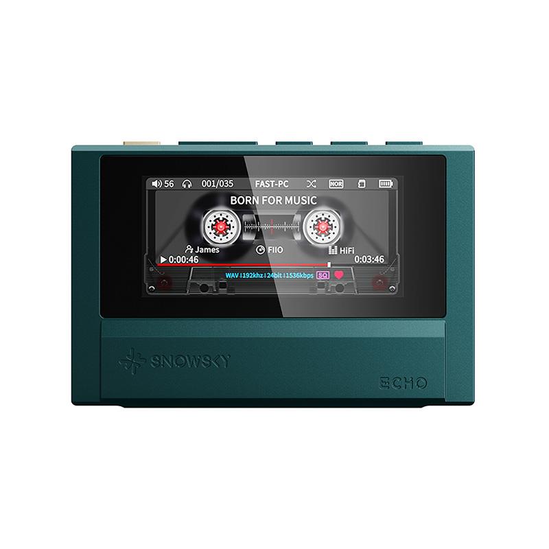 ■商品紹介【製品の特長】★Snowsky ECHOは高品位DAC CS43198 をデュアル構成で搭載し、3.5mmシングルエンドおよび4.4mmバランス出力を備えたポータブルハイレゾ音楽プレーヤーです。6000系アルミニウムマグネシウム合金のCNC切削メタルボディに、2.39インチIPSフルビューHDカラーディスプレイを搭載。カセットテープをオマージュしたレトロなダイナミックUIにより、回転するテープやVUメーター、オーディオビジュアライザーを楽しめます。DSD256、PCM 192kHz/24bitに対応し、USB DAC機能やBluetooth送信機能も搭載。4GBの内蔵メモリに加え、最大256GBのmicroSDカードに対応し、1，100mAhバッテリーによる約14時間の連続再生を実現します。インラインリモコン対応、カスタムEQ機能、電子書籍リーダー機能も備えたサイズを超えた多機能プレーヤーです。●メタルボディが生み出す、上質なカセットプレーヤーデザインSnowsky ECHOのボディは6000系アルミニウムマグネシウム合金を採用し、CNC精密加工により成形されています。手にした瞬間に感じる確かな質感と、しっかりとした重量感。Snowsky ECHO MINIで好評を博したクラシックなカセットプレーヤーデザインをメタルボディで再現し、レトロでありながら現代的な魅力と品格をまとったミュージックプレーヤー●ハイエンドDAC CS43198 x2基 | デュアル構成で搭載。心に響く高音質再生Cirrus Logic社のDACチップ「CS43198」を2基搭載し、左右チャンネルをそれぞれ独立して処理。ECHO MINIのCS43131より上位グレードのDACを採用し、よりリアルでパワフルな音質を実現しています。お気に入りの楽曲を、より深く、より豊かにお楽みいただけます。●2.39インチIPSフルビューHDカラーディスプレイ＆レトロUIVUメーター、回転するカセットテープ、オーディオビジュアライザーなど、カスタムデザインのレトロなダイナミックUIを多数搭載。アルバムアートや歌詞表示にも対応し、2.39インチの高精細カラーディスプレイがカバーアートとテキストを鮮やかに映し出します。※LRC形式の歌詞およびJPG埋め込みカバーアートに対応。●3.5mmシングルエンド＋4.4mmバランスのデュアル出力3.5mmシングルエンドと4.4mmバランスの両ヘッドホン出力を搭載。エントリークラスからハイエンドまで、ほぼすべてのイヤホンやヘッドホンに対応。バランス出力では最大260mW（32Ω）の駆動力を発揮します。●USB DAC機能搭載。プラグ＆プレイで即座にHiFiサウンドUAC対応により、Snowsky ECHOは外部USB DACとしても使用可能です。ドライバー不要のプラグ＆プレイに対応し、スマートホンやPCに接続するだけで、ハイエンドDACチップとハイエンド回路をそのまま活用し、HiFiサウンドをお楽しみいただけます。※UACモードでは充電を無効にでき、接続機器のバッテリー消耗を防ぎます。●DSD256 | PCM 192kHz/24bit再生。あらゆる音楽フォーマットを1台でDSD（最大DSD256）、WAV、FLAC、APE、MP3、M4A、OGGに対応。PCMは最大192kHz/24bitをサポートし、ほぼすべてのオーディオフォーマットと音質レベルを1台で再生できます。●Bluetooth送信対応。ワイヤレスでも自由にBluetooth送信機能を搭載し、お気に入りのTWSイヤホンや、Bluetoothヘッドホン/スピーカーに簡単に接続できます。ハイレゾライブラリをワイヤレスで自由にお楽しみいただけます。※プロトコルの互換性により、一部のデバイスでは接続できない場合があります。●テキスト閲覧機能も搭載TXTテキストファイルリーダーとしても活用可能。音楽と読書を、いつでもどこでもお楽しみいただけます。●内蔵4GB & microSDカード対応で大容量ストレージを実現4GBの内蔵メモリに加え、最大256GBのmicroSDカードに対応。数千曲のロスレストラックを保存し、高音質ライブラリを持ち歩くことができます。●約14時間の長時間バッテリー駆動1，100mAhの大容量バッテリーにより、約14時間の連続再生を実現。長時間の外出や旅行にも最適なコンパニオンです。●インラインリモコン対応(CTIA規格対応)インラインリモコンに対応し、再生・一時停止・スキップ・音量調整を手元で簡単に操作できます。CTIA規格対応で幅広いデバイスとの互換性を確保しています。●カスタムEQで、自分だけのサウンドを複数のプリセットEQモードに加え、高精度なカスタムEQ調整にも対応。周波数帯域のゲインを細かく調整し、自分だけの理想のサウンドを作り上げることができます。※EQ機能は192kHz/16bitまでのPCM音源に対応しています。●Hi-Res Audio認証取得。確かな高音質の証独立したオーディオ水晶発振器を搭載し、オーディオ信号の精度を向上。Hi-Res Audio認証は、プレミアムなオーディオ体験の証です。【製品の仕様】DACチップCS43198×2ディスプレイ2.39インチ 222×480 IPS フルビューHDカラースクリーン対応サンプリングレートDSD64/128/256WAV：24bit/192kHzFLAC：24bit/192kHzAPE：24bit/192kHzMP3/OGG/M4A/WMA※SACD/DTSは非対応※USB DAC機能では、PCM 48kHz/16bitまで対応出力端子3.5mmシングルエンド出※CTIA規格対応4.4mmバランス出力適合インピーダンスシングルエンド（PO）：16〜150Ωバランス（BAL）：16〜300Ω出力（3.5mm シングルエンド）L+R?130mW+130mW（16Ω、THD+N1%、USB IN）L+R?120mW+120mW（32Ω、THD+N1%、USB IN）L+R?13mW+13mW（300Ω、THD+N1%、USB IN）ピーク出力電圧（3.5mm）?1.9V（32Ω、THD+N1%）出力インピーダンス（3.5mm）0.4Ωクロストーク（3.5mm）?73dB（1kHz、32Ω）ノイズフロア（3.5mm）0.8μV（A特性）THD+N（3.5mm）0.0006%（-5dB、32Ω）S/N比（3.5mm）?127dB（32Ω、A特性）出力（4.4mm バランス）L+R?150mW+150mW（16Ω、THD+N1%、USB IN）L+R?260mW+260mW（32Ω、THD+N1%、USB IN）L+R?54mW+54mW（300Ω、THD+N1%、USB IN）ピーク出力電圧（4.4mm）?2.9V（32Ω、THD+N1%）出力インピーダンス（4.4mm）0.7Ωクロストーク（4.4mm）?125dB（1kHz、32Ω）ノイズフロア（4.4mm）0.8μV（A特性）THD+N（4.4mm）0.0004%（-5dB、32Ω）S/N比（4.4mm）?131dB（32Ω、A特性）BluetoothSBC送信対応EQ内蔵EQ調整対応（最大192kHz/16bitまでのPCM音源に対応）内蔵メモリ4GB外部メモリーmicroSDカード(最大256GBまで)※NTFSフォーマットは非対応バッテリーリチウムバッテリー 1，100mAh連続再生時間約14時間（出力レベル：40mV）USB端子USB Type-C（USB DAC機能／充電／データ転送）ファームウェアアップグレードUSB経由に対応寸法約85×55.5×14.3mm重量約85g付属品USBケーブル(USB Type-A to Type-C)検索キーワード：イケベカテゴリ_レコーディング_レコーダー・プレイヤー_プレイヤー_FiiO_新品 SW_FiiO_新品 JAN:4562314021905 登録日:2026/08/06 フィーオ