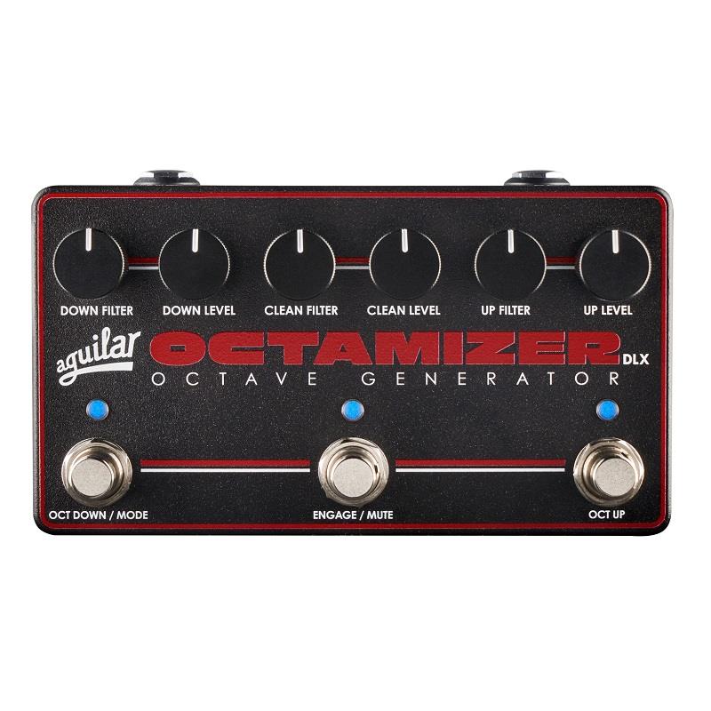 ■商品紹介オリジナルを継承し、機能は次の次元へ。Octamizer DLXは、Aguilarのフラッグシップ・オクターブペダルを進化させた次世代モデルです。新開発のDSPで再設計され、追従性と明瞭性を向上。オリジナルモデルの核となるトーンを継承しつつ、オクターブアップ機能を追加しました。低レイテンシーで自然なサウンドを実現し、レトロなシンセ風フィルターモードも搭載。現代のプレイヤーに応える実用性の高いステージ仕様へと仕上げられています。■拡張モード&ボイスOctamizer DLXは、従来のオクターブダウンサウンドを拡張し、さらにベース専用に設計されたまったく新しいオクターブアップボイスを搭載しています。A Mode : オリジナル Octamizer のフィルター・スウィープを再現。スムーズで丸みのある低域から、よりシャープでシンセライクなテクスチャーまで幅広くカバーします。B Mode : クラシックなオクターブ・ディバイダー回路に着想を得たモード。より荒々しく、キャラクターや豊かなトーンを生み出し、新たなシンセ・サウンド領域へと踏み込みます。Octave Up : ベースギター専用に設計された独立オクターブアップエンジン。一般的なオクターブ・アップ系エフェクトにありがちな耳障りな質感やレイテンシーを抑えつつ、表情豊かな倍音成分を付加します。シンプルなVolumeとFilteコントロールにより、素早く直感的なトーンメイクが可能です。■柔軟なフットスイッチ操作&瞬時のボイス・スタッキングすべてのサウンドをリアルタイムでコントロール。Octamizer DLX は、クリーンシグナル、オクターブダウン、オクターブアップそれぞれに対応した、3つの独立フットスイッチを搭載しています。・各ボイスを個別にオン・オフ、または瞬時にスタック可能・さりげない音の厚み付けから、重厚なレイヤード・トーンへ即座に移行・ワンステップで、分厚いシンセ・テクスチャー、ハーモニックなリード、オルガンのようなサウンドを作成■改良されたトラッキング・アルゴリズム高速、正確、そして音楽的。Aguilarの新しいDSPエンジンを搭載したOctamizer DLXは、楽器の全音域にわたり向上したトラッキング性能を実現します。・拡張レンジ・ベースでも安定かつ正確なトラッキング・演奏ダイナミクスに自然に追従するレスポンス・ボイスをスタックした状態でも、明瞭さとピッチ精度を維持■仕様詳細主な仕様■高度なDSPプラットフォーム、独自開発アルゴリズム■オクターブアップおよびオクターブダウン■独自開発の高度なトラッキングアルゴリズム■オリジナルのOctamizerのトーンと、異なるキャラクターの2つのフィルターを切り替える「Mode」スイッチを追加■オーガニックで自然なオクターブアップトーン■バイパス音をミュートするスイッチ■9V 500mA 電源駆動■外形寸法（W×D×H）: 145×80×57mm検索キーワード：イケベカテゴリ_エフェクター_ベース用エフェクター_その他ベース用エフェクター_Aguilar_新品 SW_Aguilar_新品 JAN:0824599002258 登録日:2026/03/13 エフェクター コンパクトエフェクター ストンプボックス アギュラー アグラー アギラー